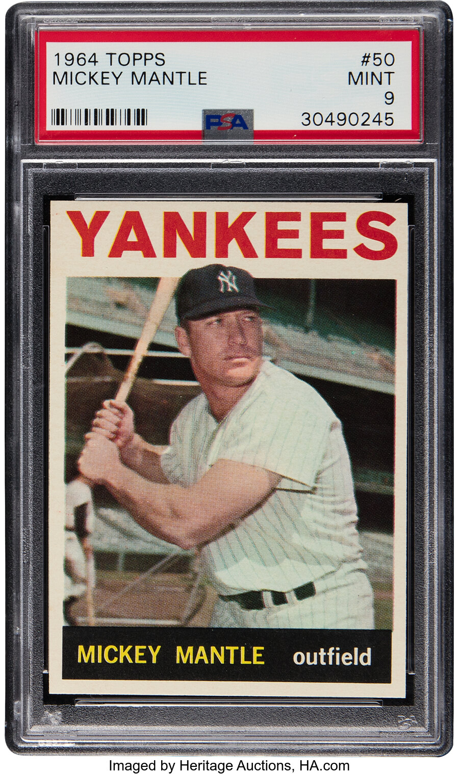 1964 Topps Mickey Mantle #50 PSA Mint 9 - Only One Higher!