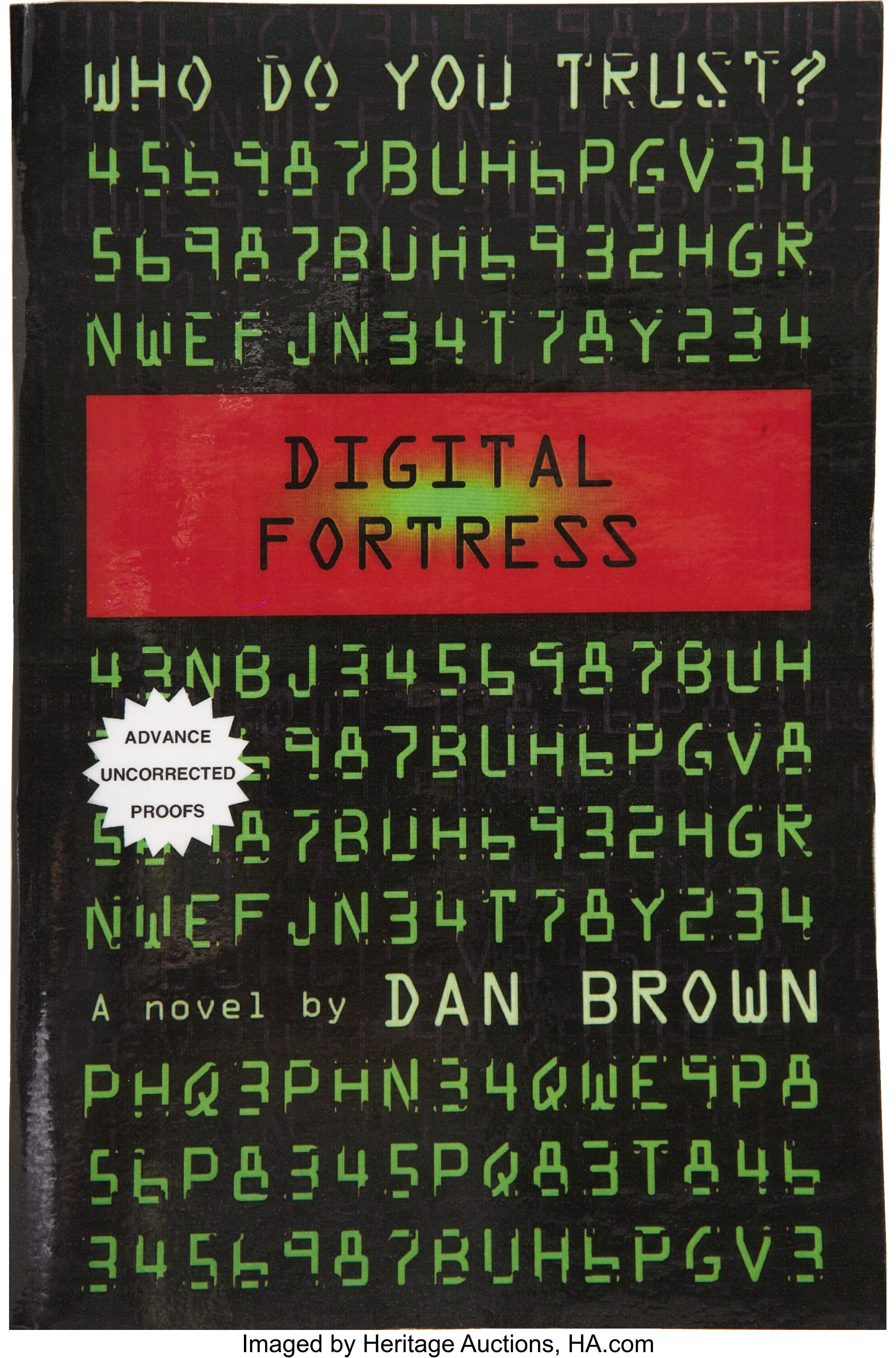 Dan Brown Digital Fortress New York St Martin S Press 1998 Lot 56685 Heritage Auctions