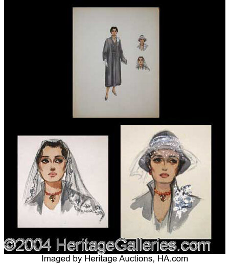 Edith Head Sophia Loren Three Designs Autographs Lot 2035 Heritage Auctions 