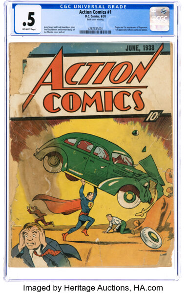 Golden Age (1938-1955):Superhero, Action Comics #1 Incomplete (DC, 1938) CGC PR 0.5 Off-whit...