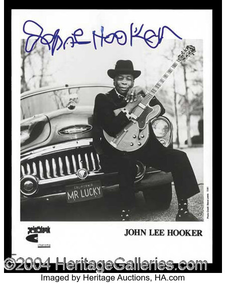 John Lee Hooker Rare Signed Photograph Autographs | Lot #875