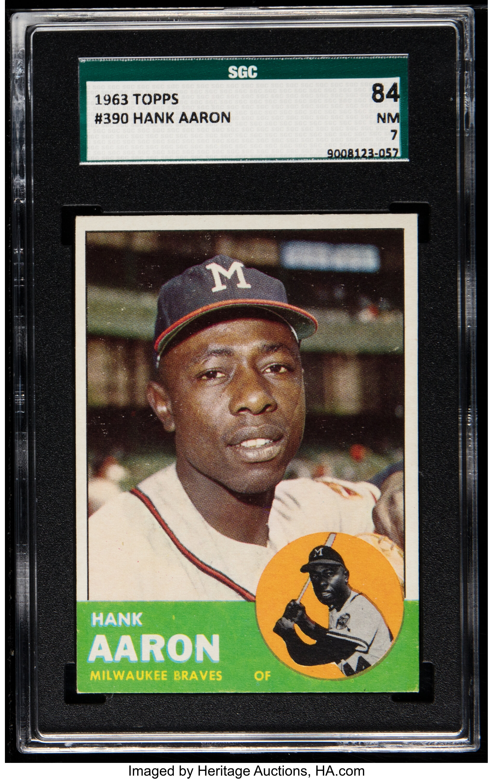 1963 Topps Hank Aaron #390 SGC 84 NM 7. As one of the most | LotID ...