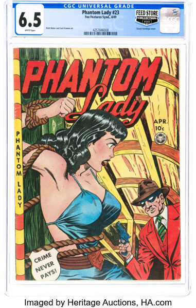 Golden Age (1938-1955):Superhero, Phantom Lady #23 (Fox, 1949) CGC FN+ 6.5 White pages.