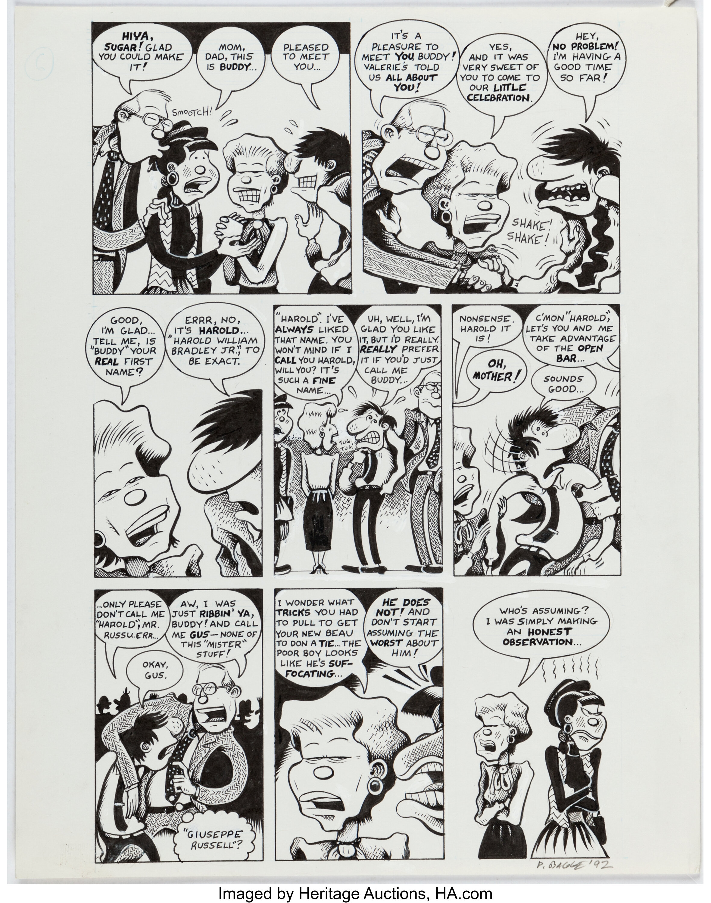 Peter Bagge Hate #6 Story Page 6 Original Art (Fantagraphics, | LotID ...