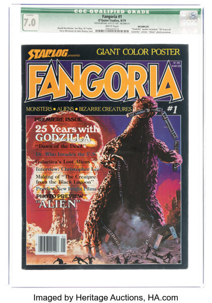 Magazines:Horror, Fangoria #1 Incomplete (O'Quinn Studios, 1979) CGC Qualified FN/VF 7.0 White pages....