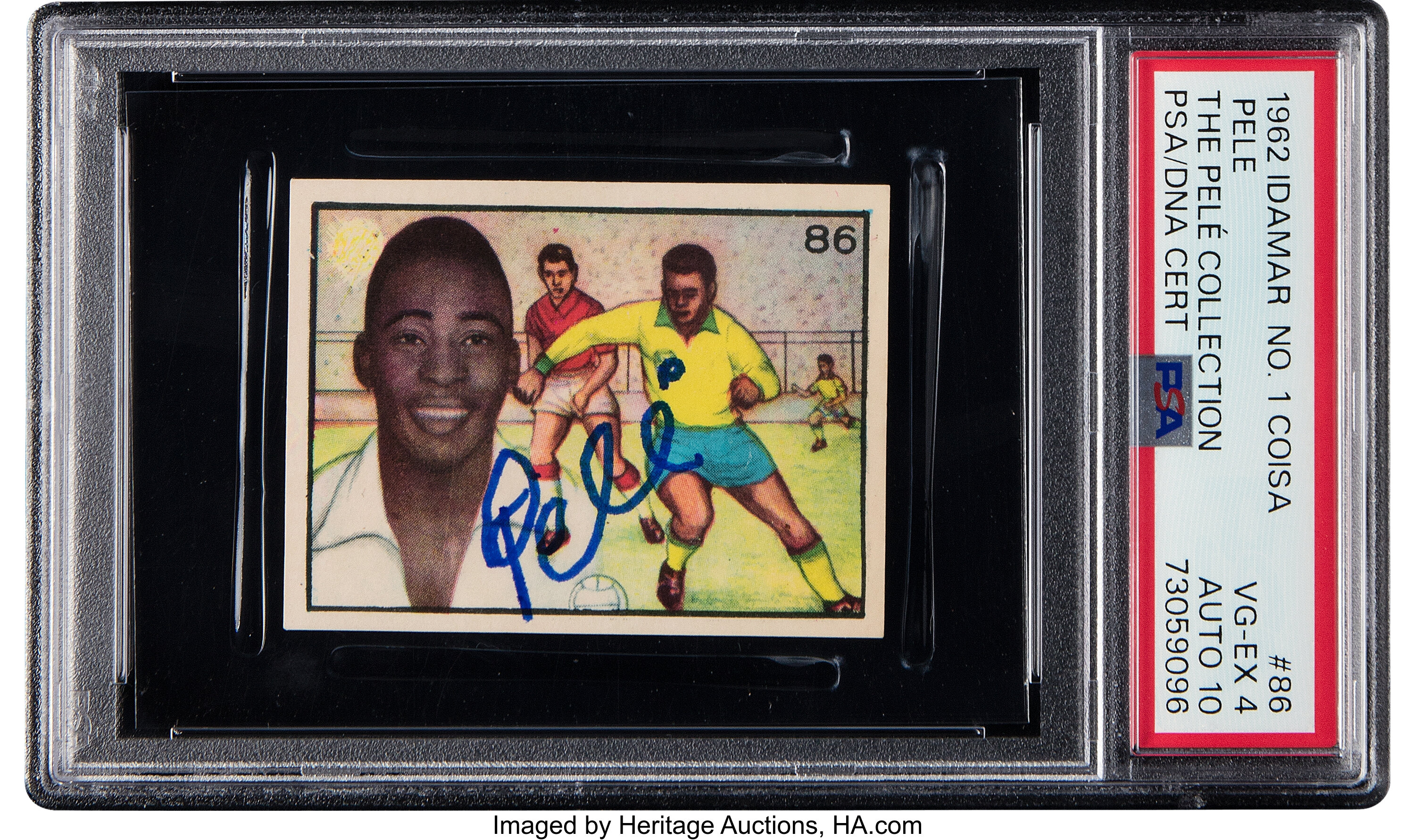 PSA 5 EX Pele 1977 Errege #107 Rare Trading Card Glorias e Trofeus de