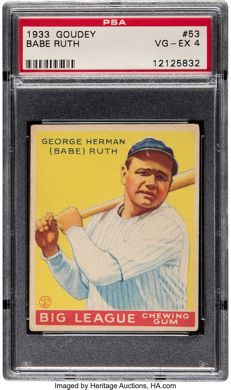 1933 Goudey Babe Ruth #53 PSA VG-EX 4