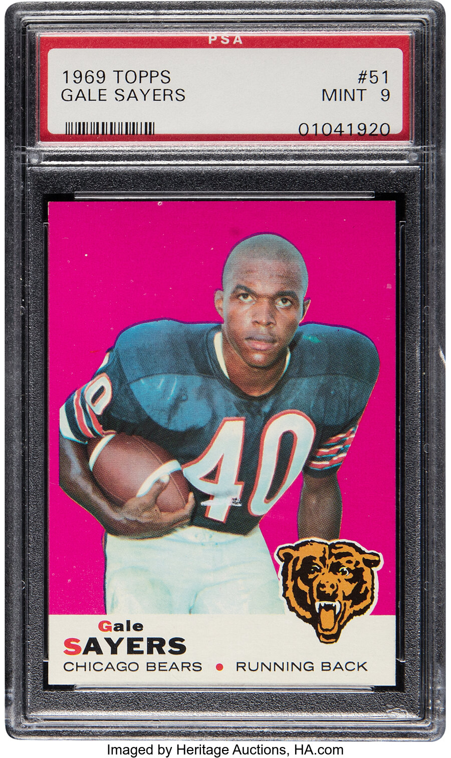 1969 Topps Gale Sayers #51 PSA Mint 9 - Only One Higher!