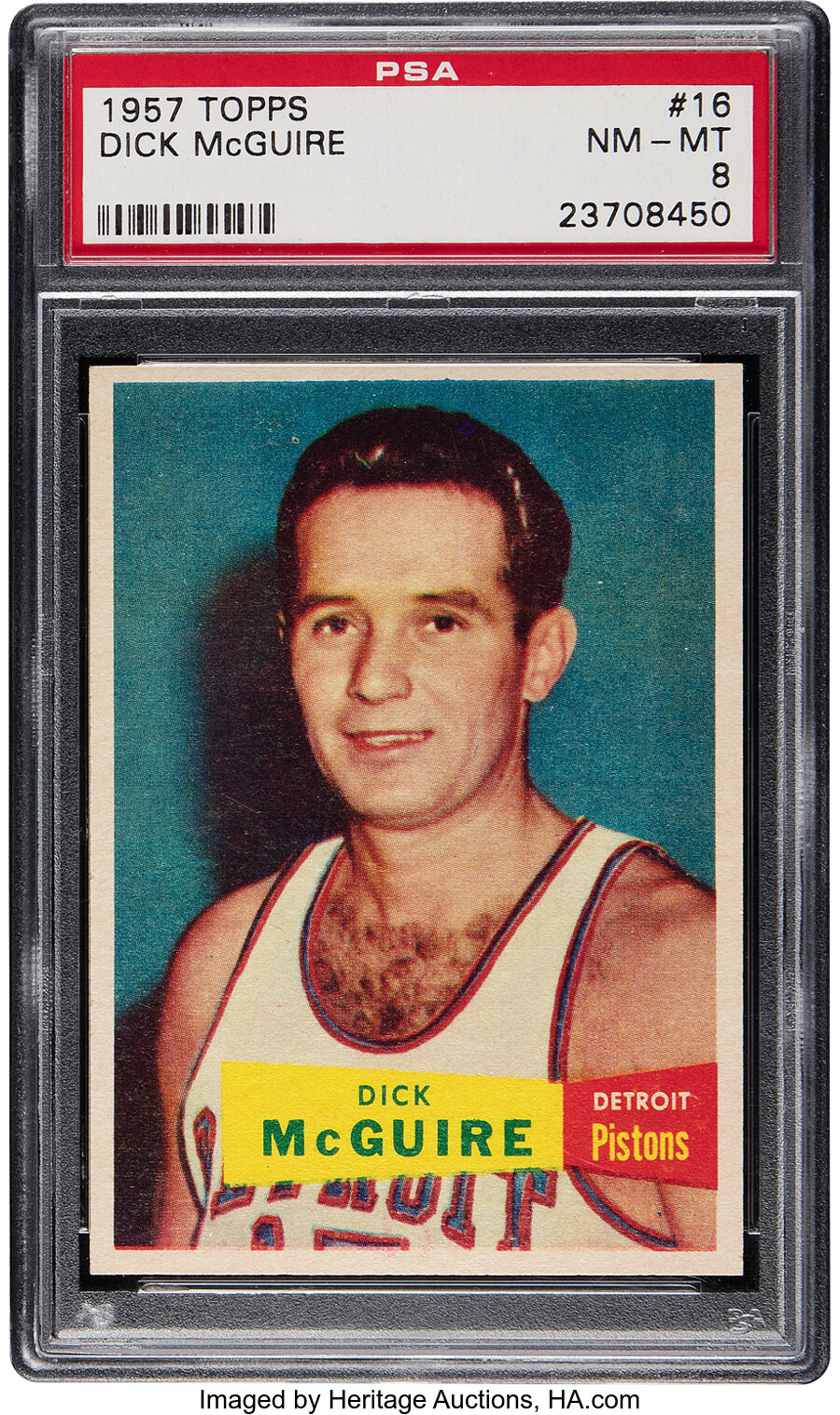 1957 Topps Dick McGuire Rookie #16 PSA NM-MT 8 - None Higher