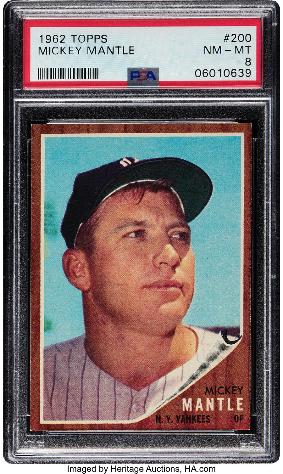 1962 Topps Mickey Mantle #200 PSA NM-MT 8