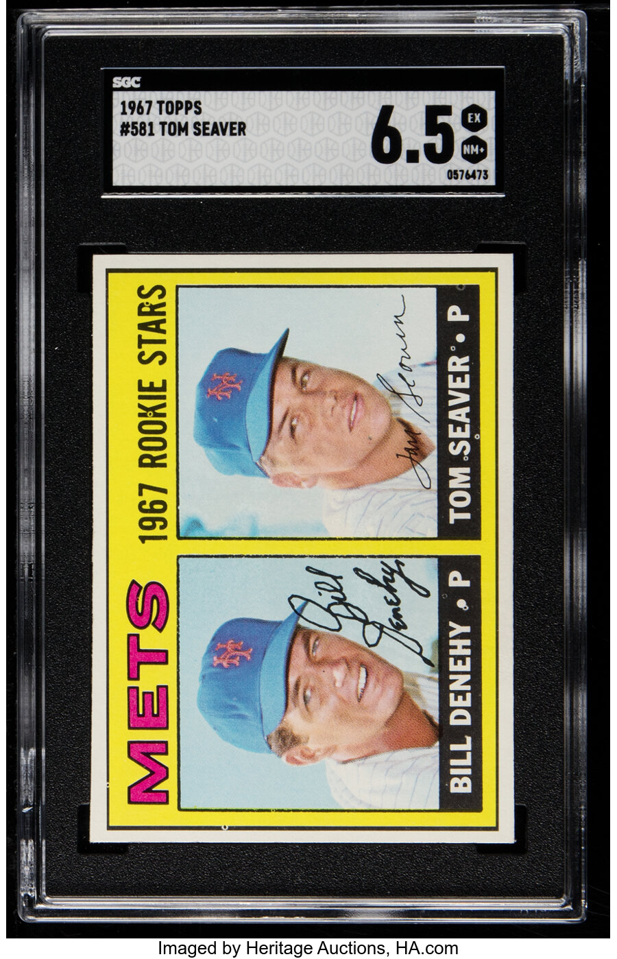 1967 Topps Tom Seaver - Mets Rookies #581 SGC EX/NM+ 6.5