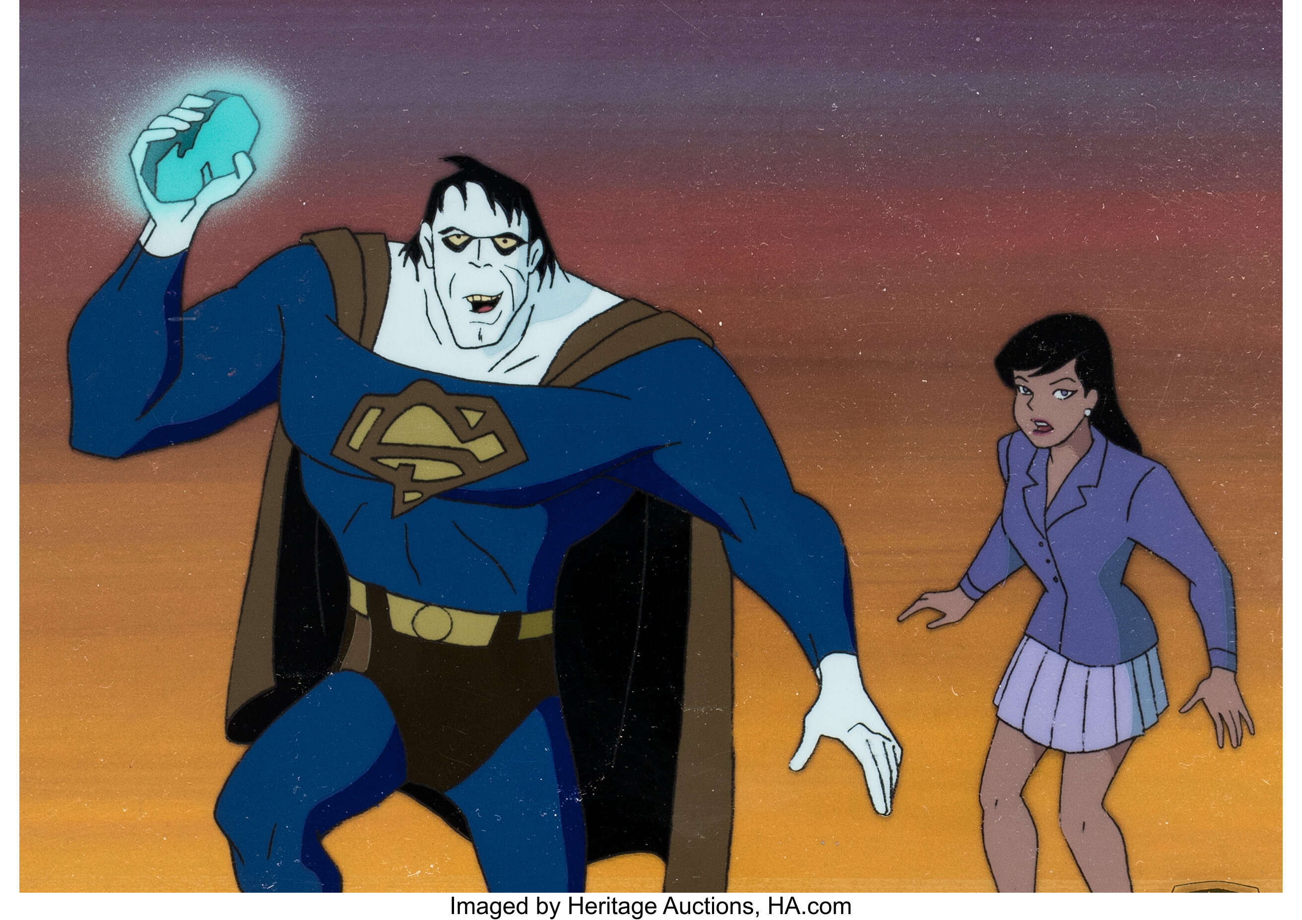 Superman The Animated Series Bizarros World Production Cel With Lot 84160 Heritage Auctions