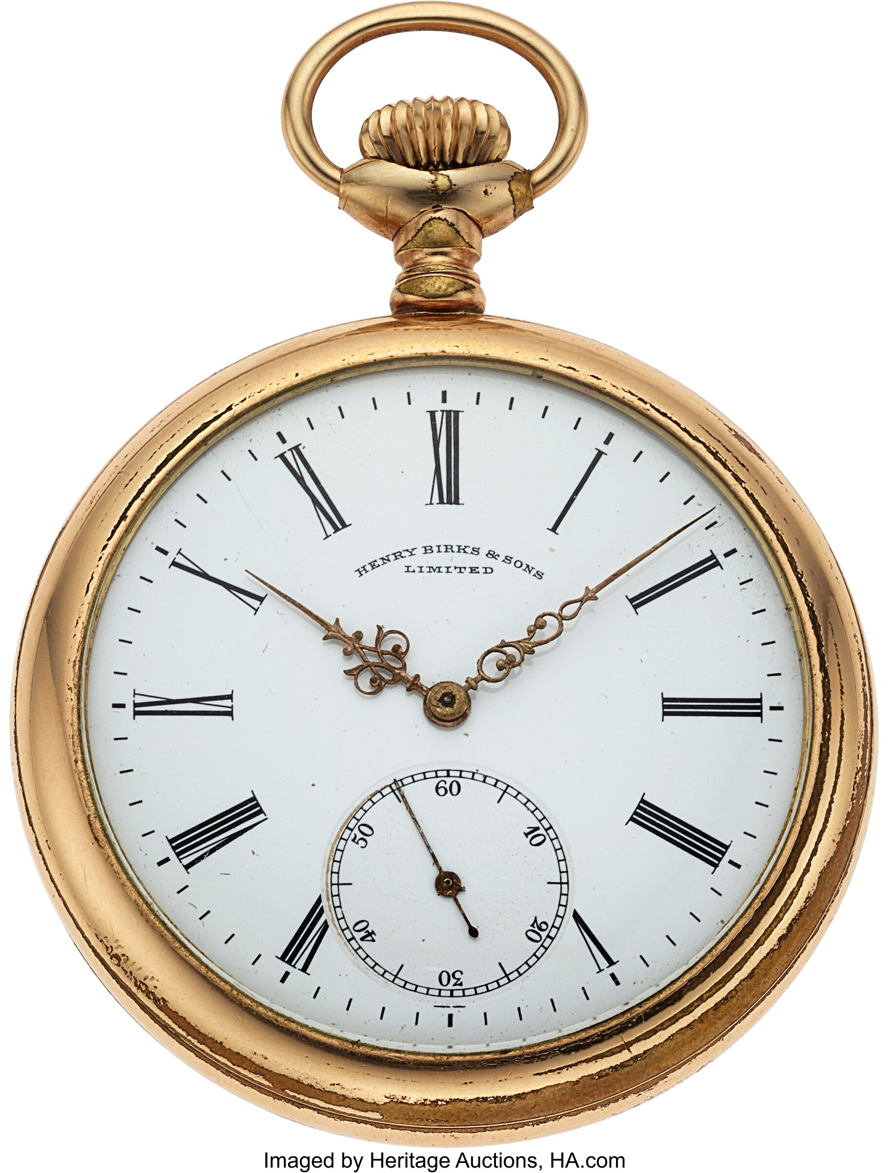 Longines for Henry Birks & Sons, 14k Gold Filled Pocket Watch, | Lot ...