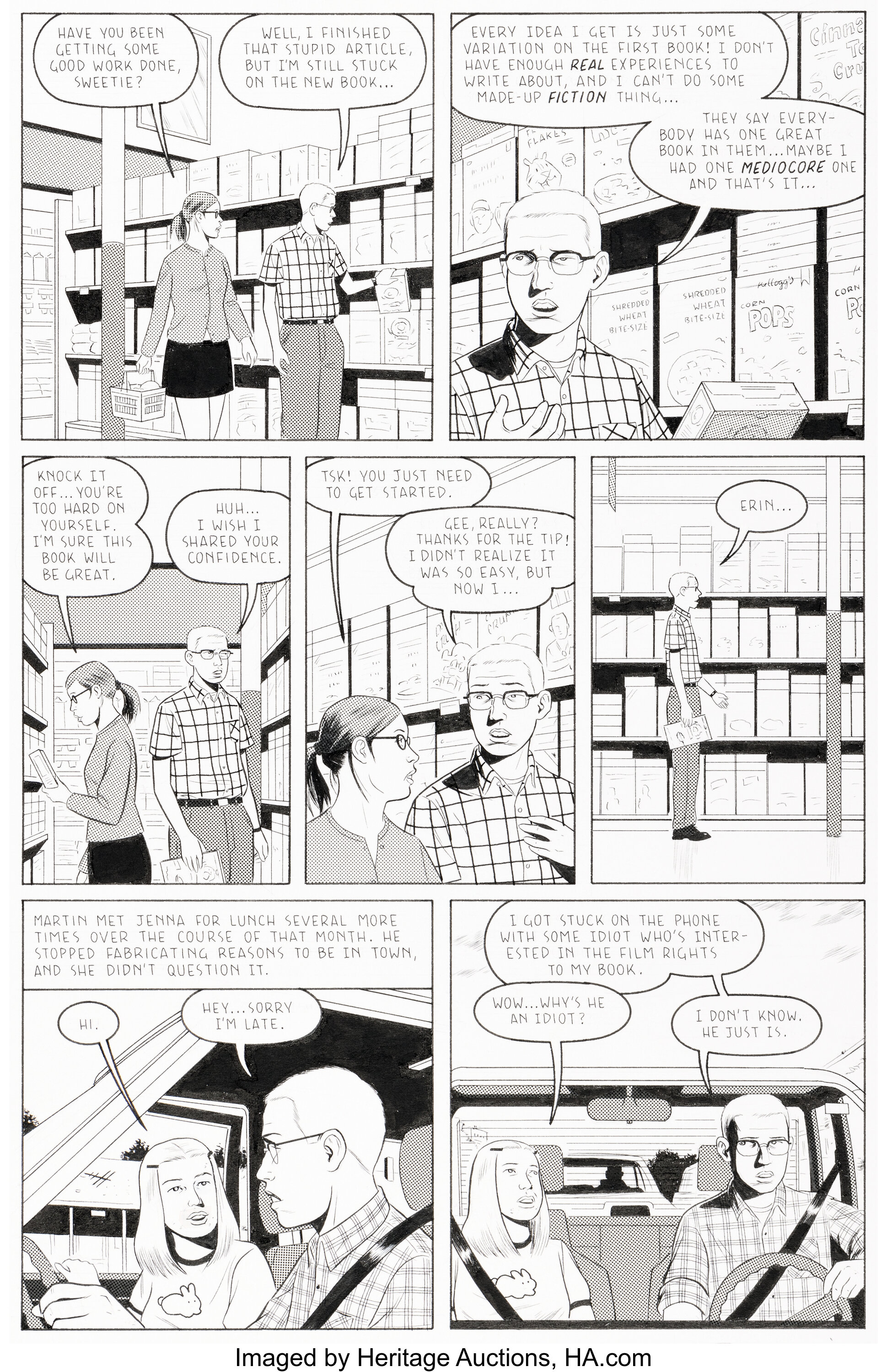 Adrian Tomine Optic Nerve #5 Story Page 16 Original Art (Drawn & | Lot ...