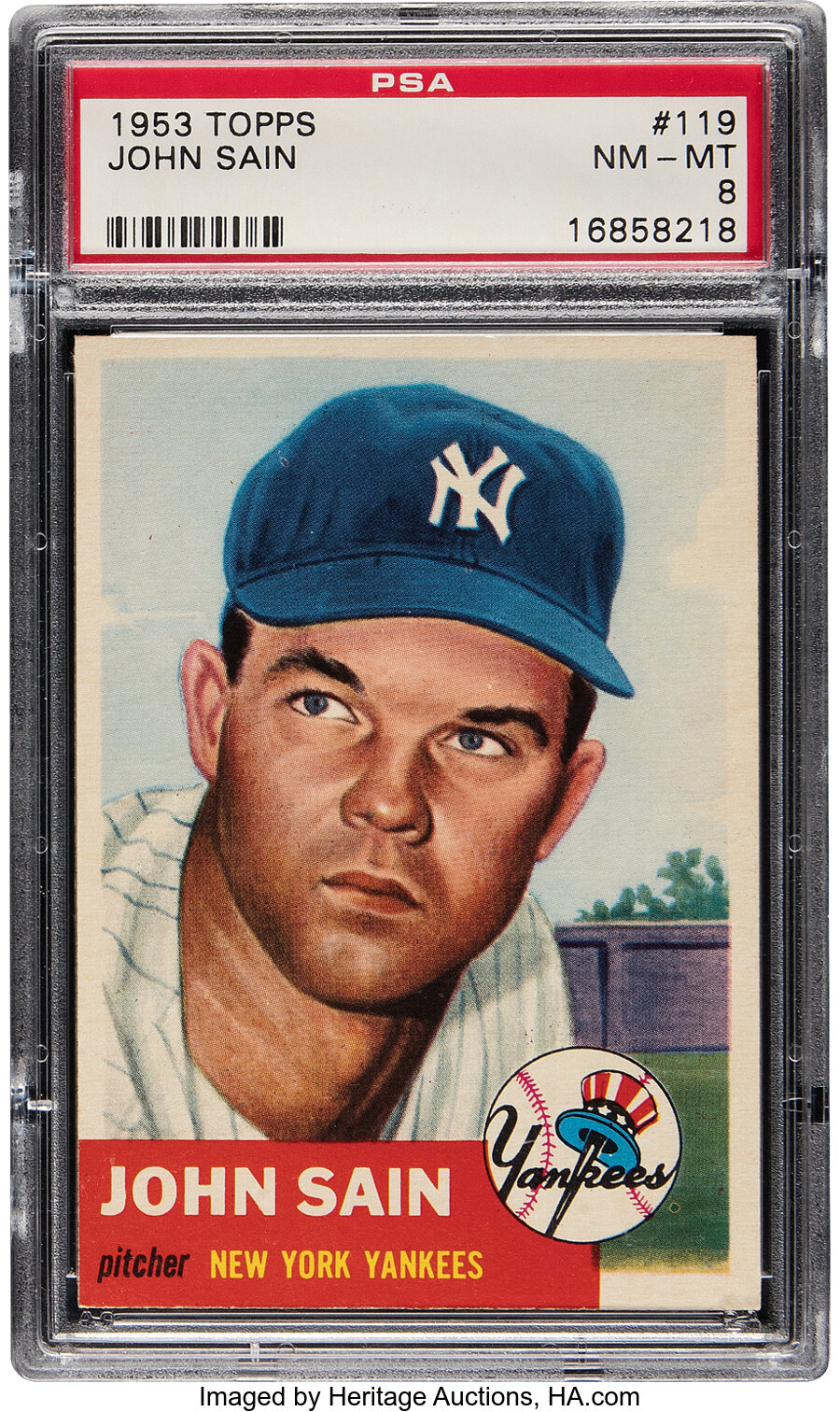 1953 Topps Johnny Sain #119 PSA NM-MT 8