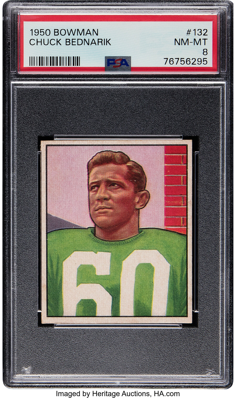 1950 Bowman Chuck Bednarik #132 PSA NM-MT 8