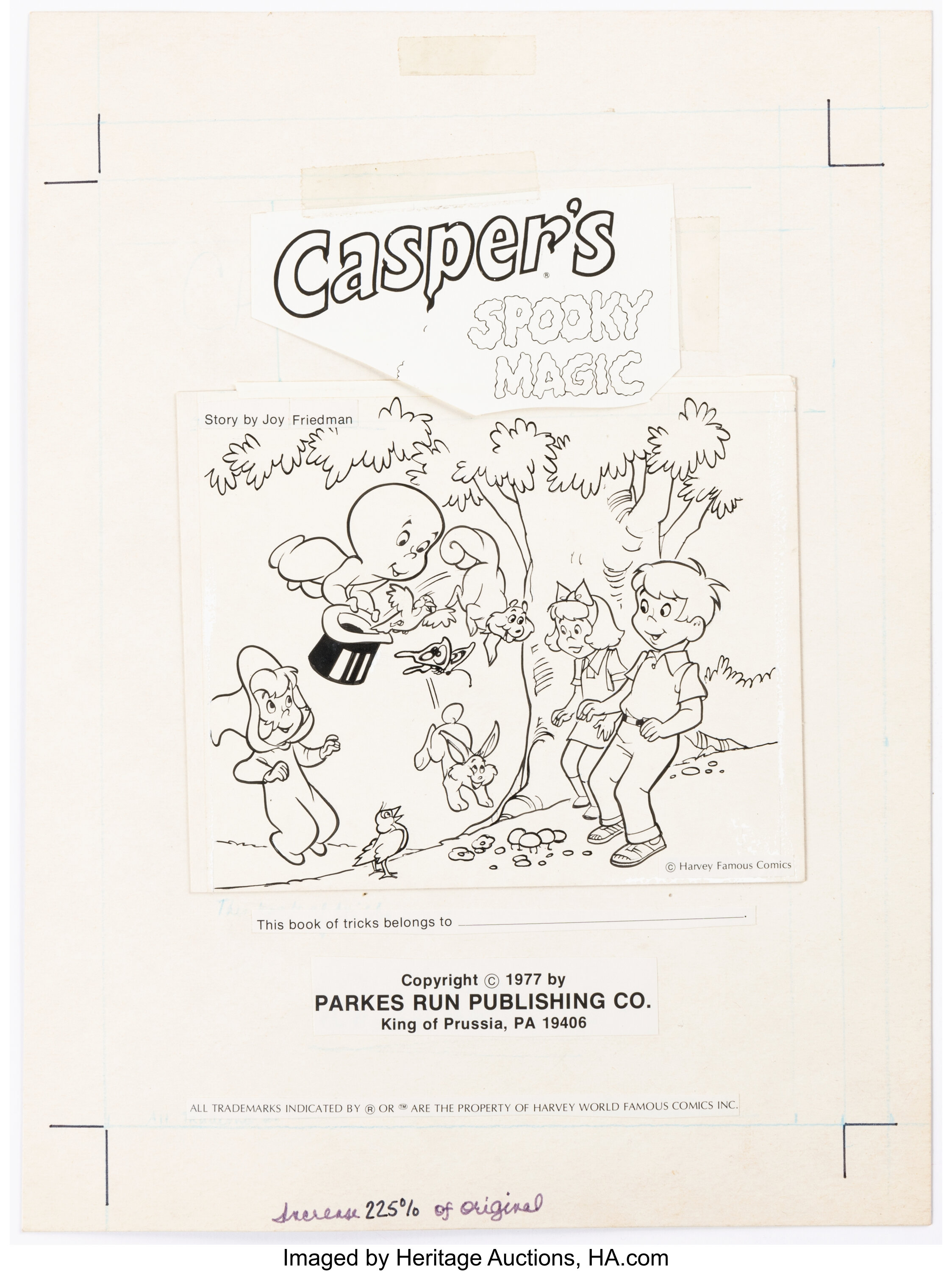 Casper's Spooky Magic Children's Activity/Storybook Illustrations | Lot ...