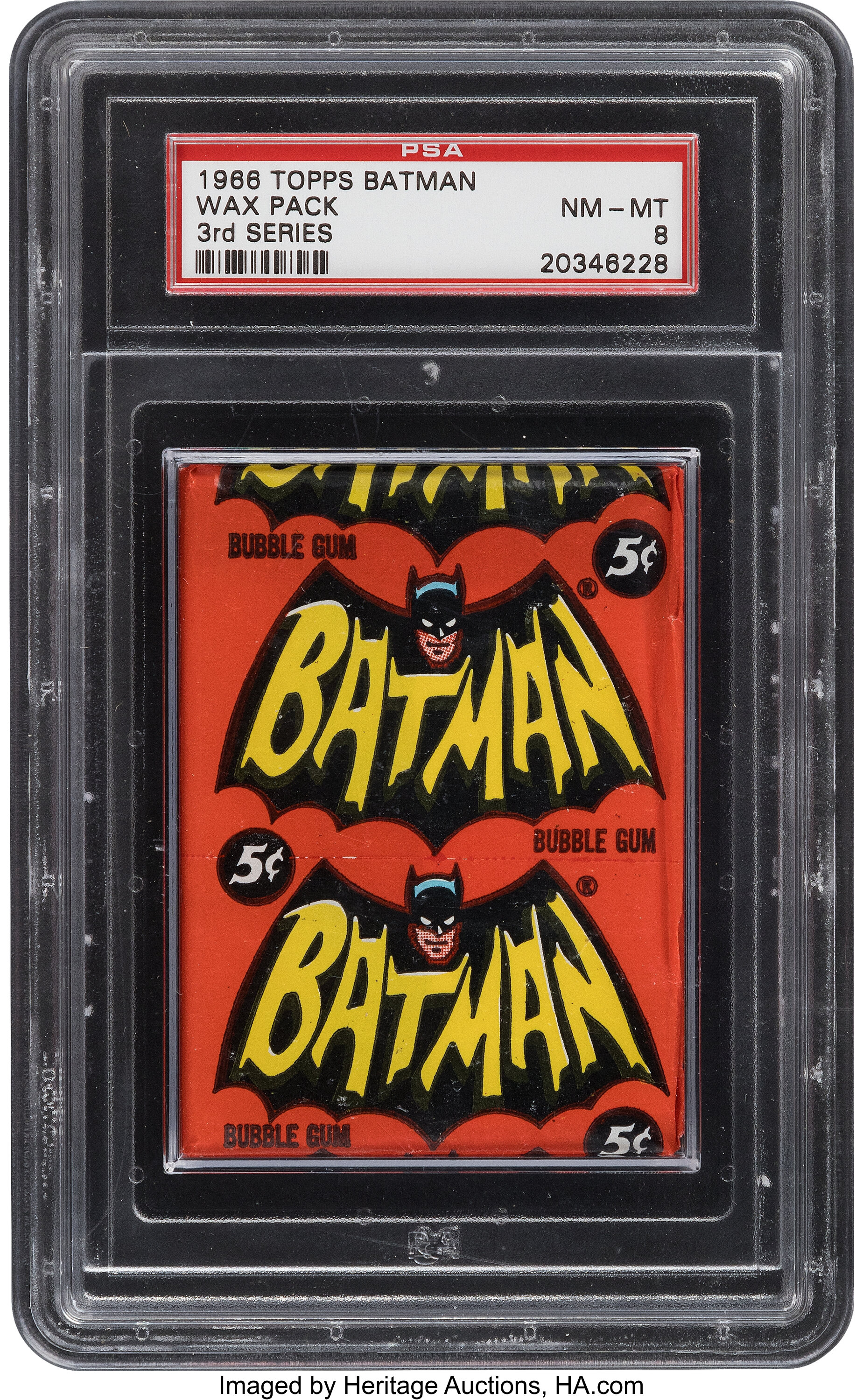 1966 Topps Batman (3rd Series) Unopened Wax Pack PSA NM-MT 8.... | Lot ...