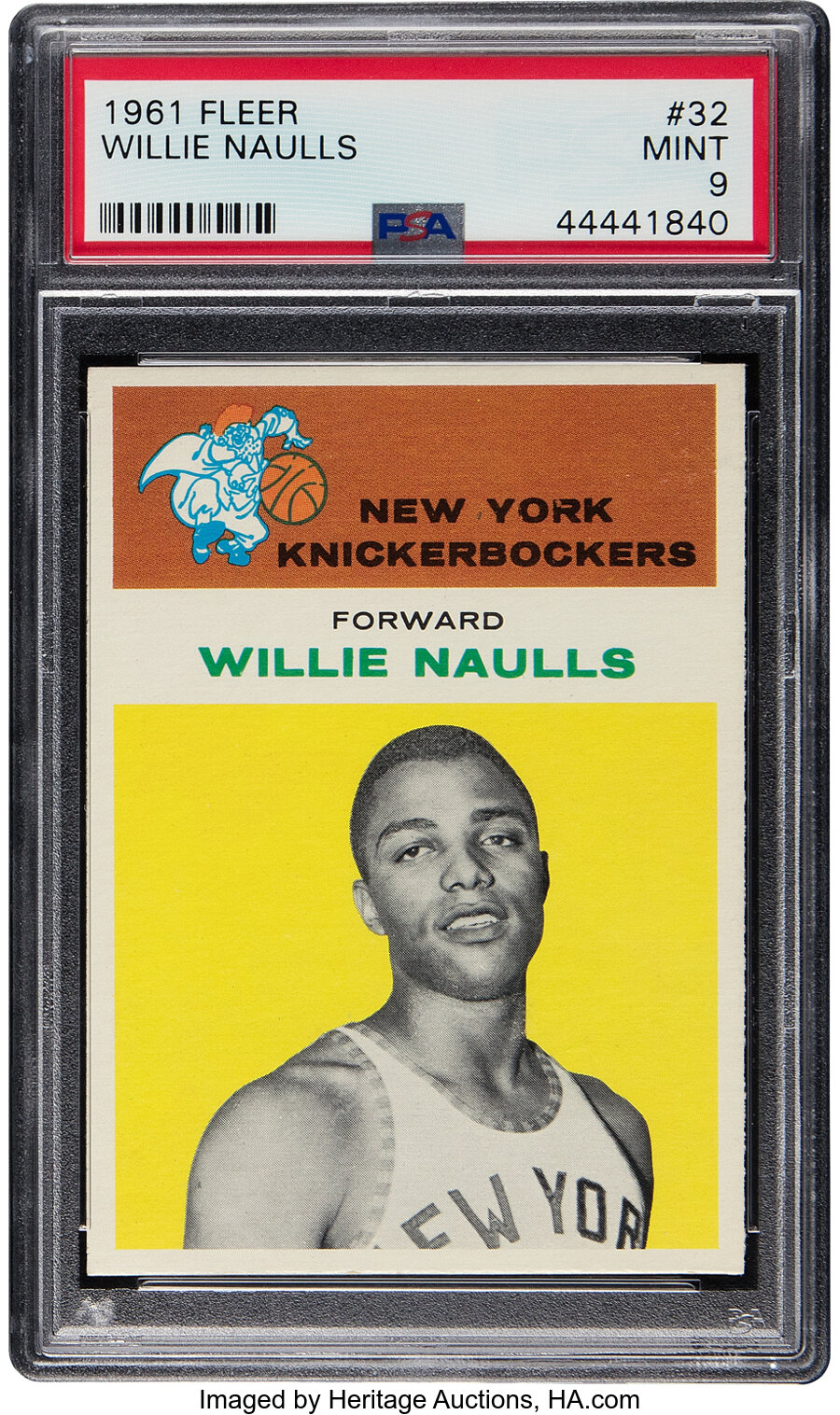 1961 Fleer Willie Naulls #32 PSA Mint 9 - Only Two Higher!