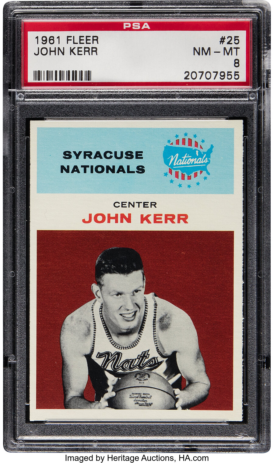 1961 Fleer John Kerr #25 PSA NM-MT 8