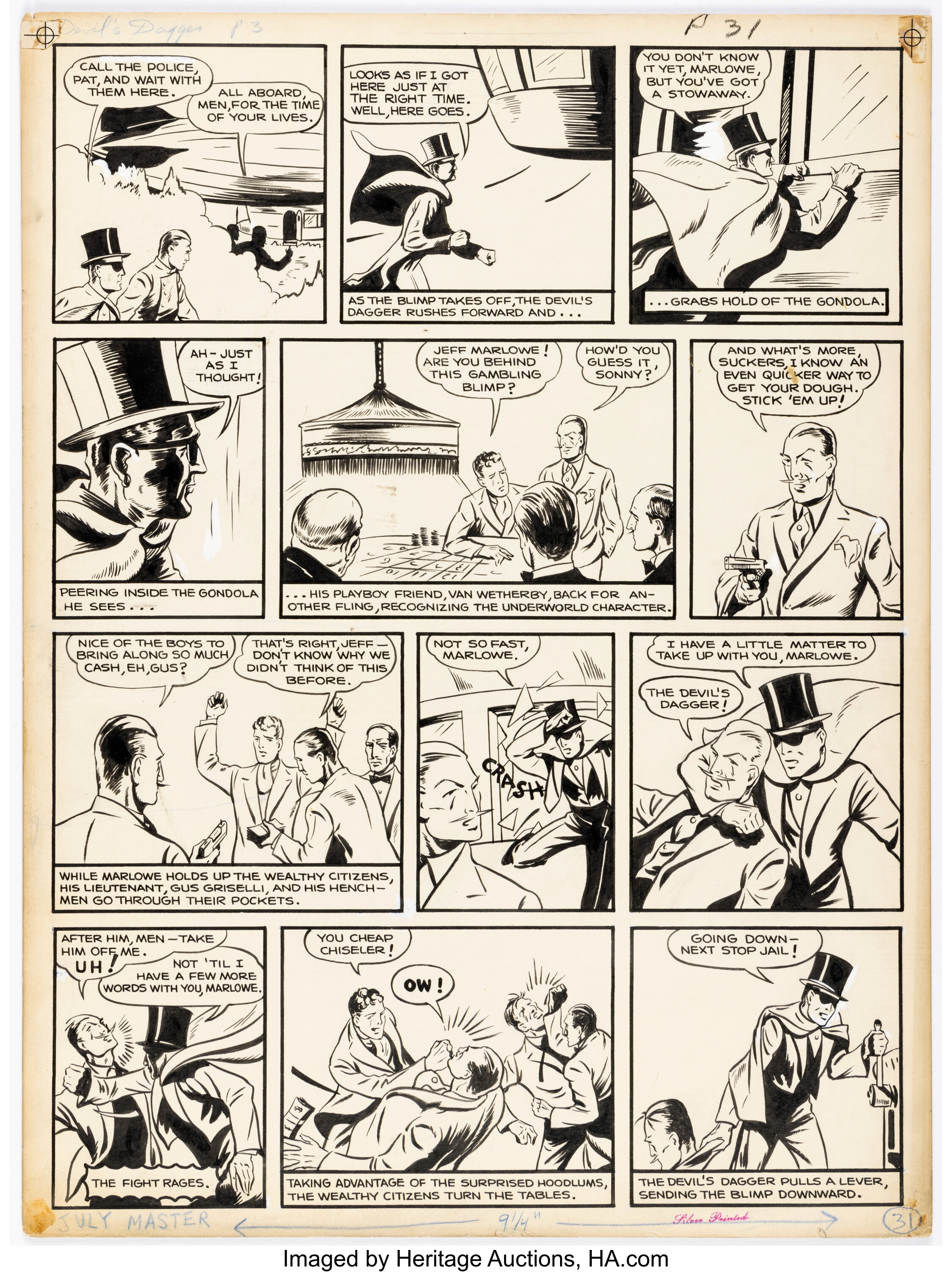 Ken Battefield Master Comics #6 Devil's Dagger Story Page 3 