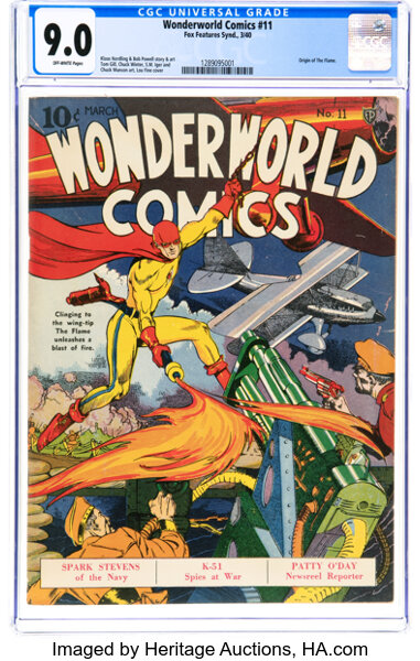 Golden Age (1938-1955):Superhero, Wonderworld Comics #11 (Fox, 1940) CGC VF/NM 9.0 Off-white pages....