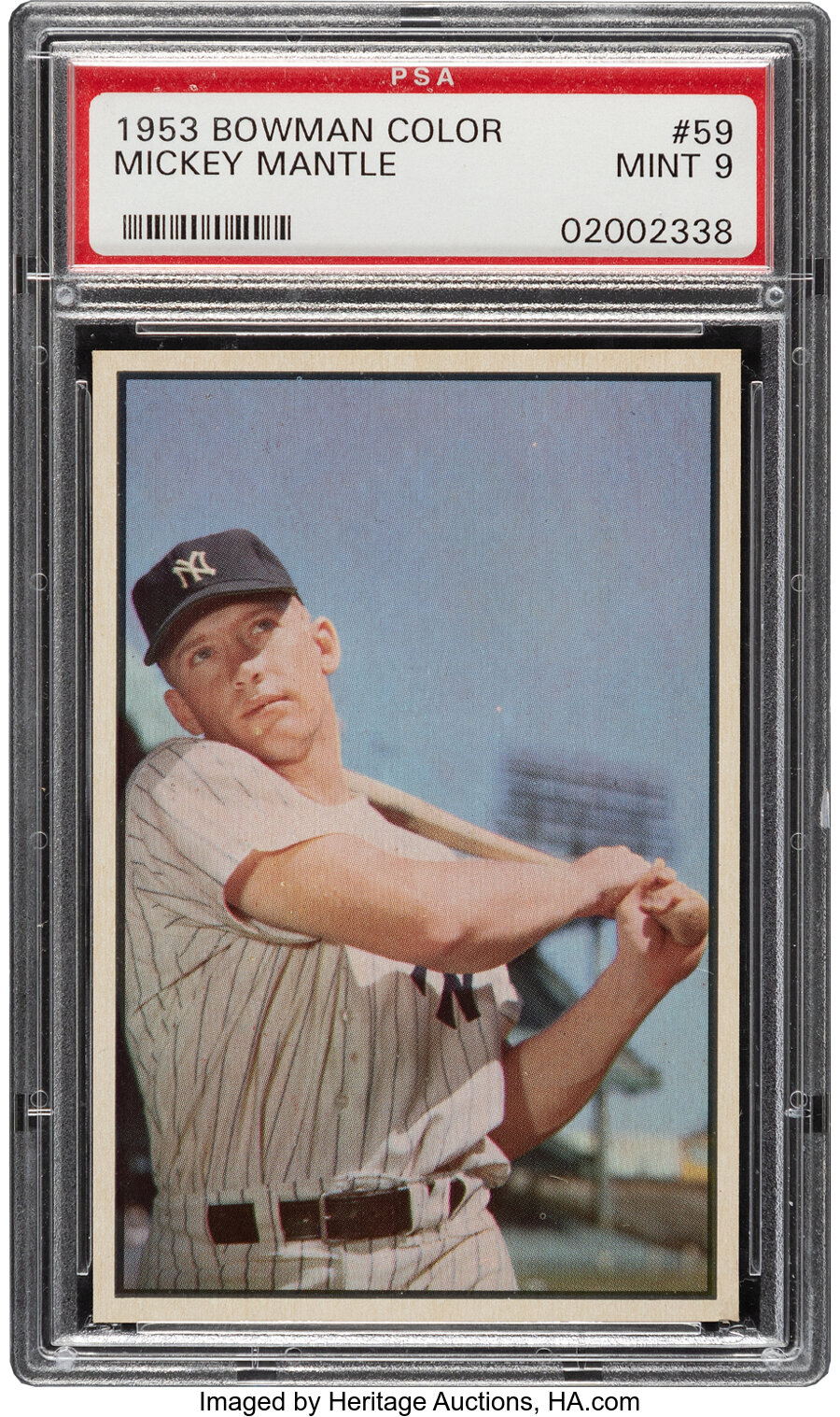 1953 Bowman Color Mickey Mantle #59 PSA Mint 9