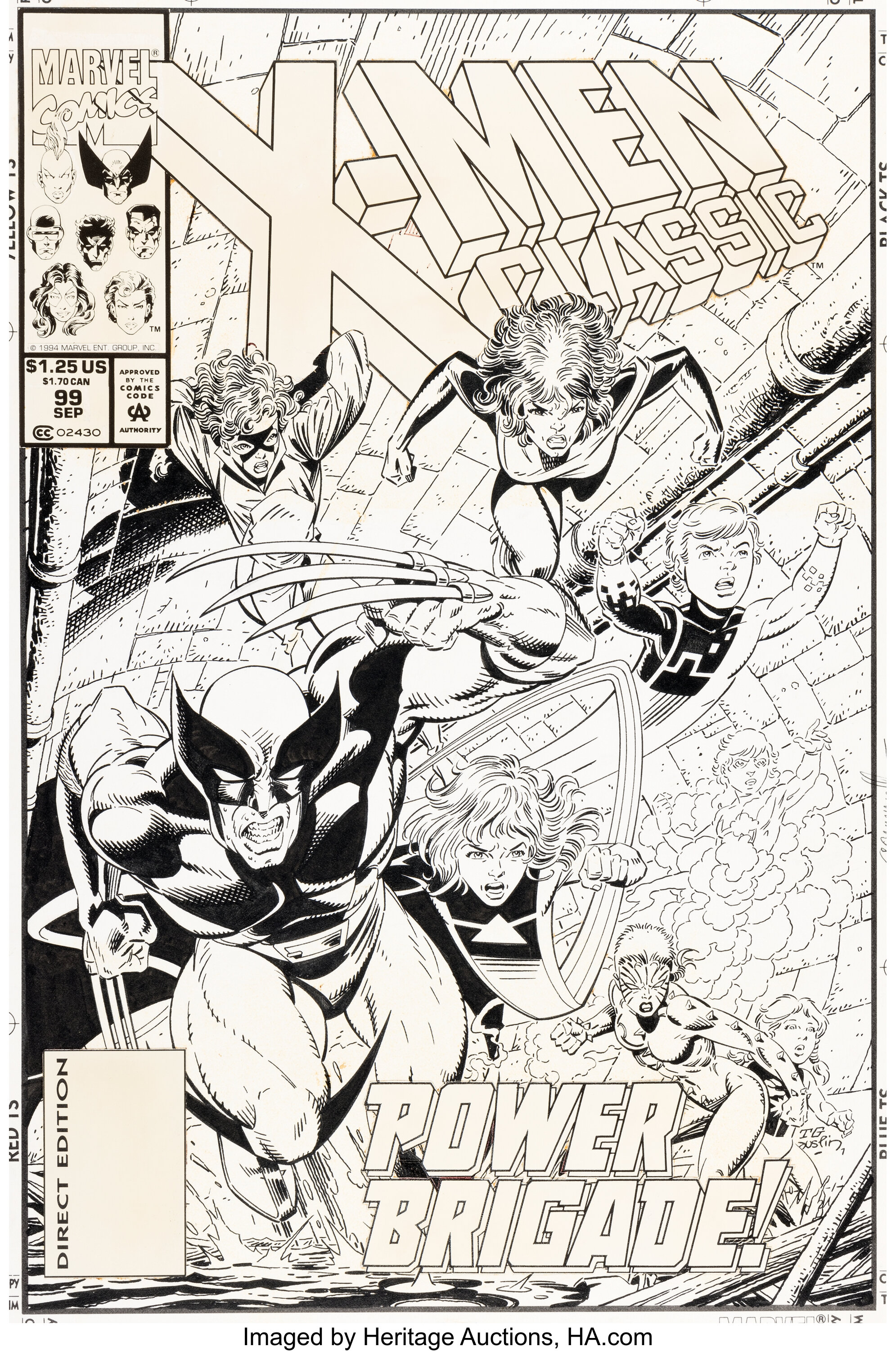 Tom Grummett and Terry Austin X-Men Classic #99 Cover Original Art ...