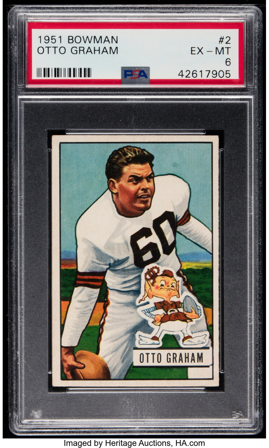 1951 Bowman Otto Graham #2 PSA EX-MT 6