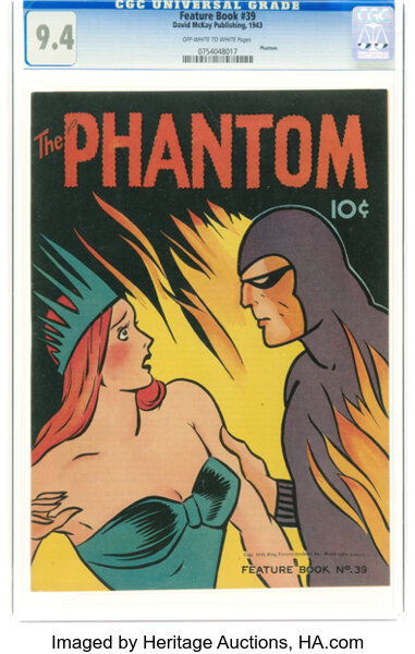 Golden Age (1938-1955):Superhero, Feature Books #39 The Phantom (David McKay Publications, 1943) CGC NM 9.4 Off-white to white pages....