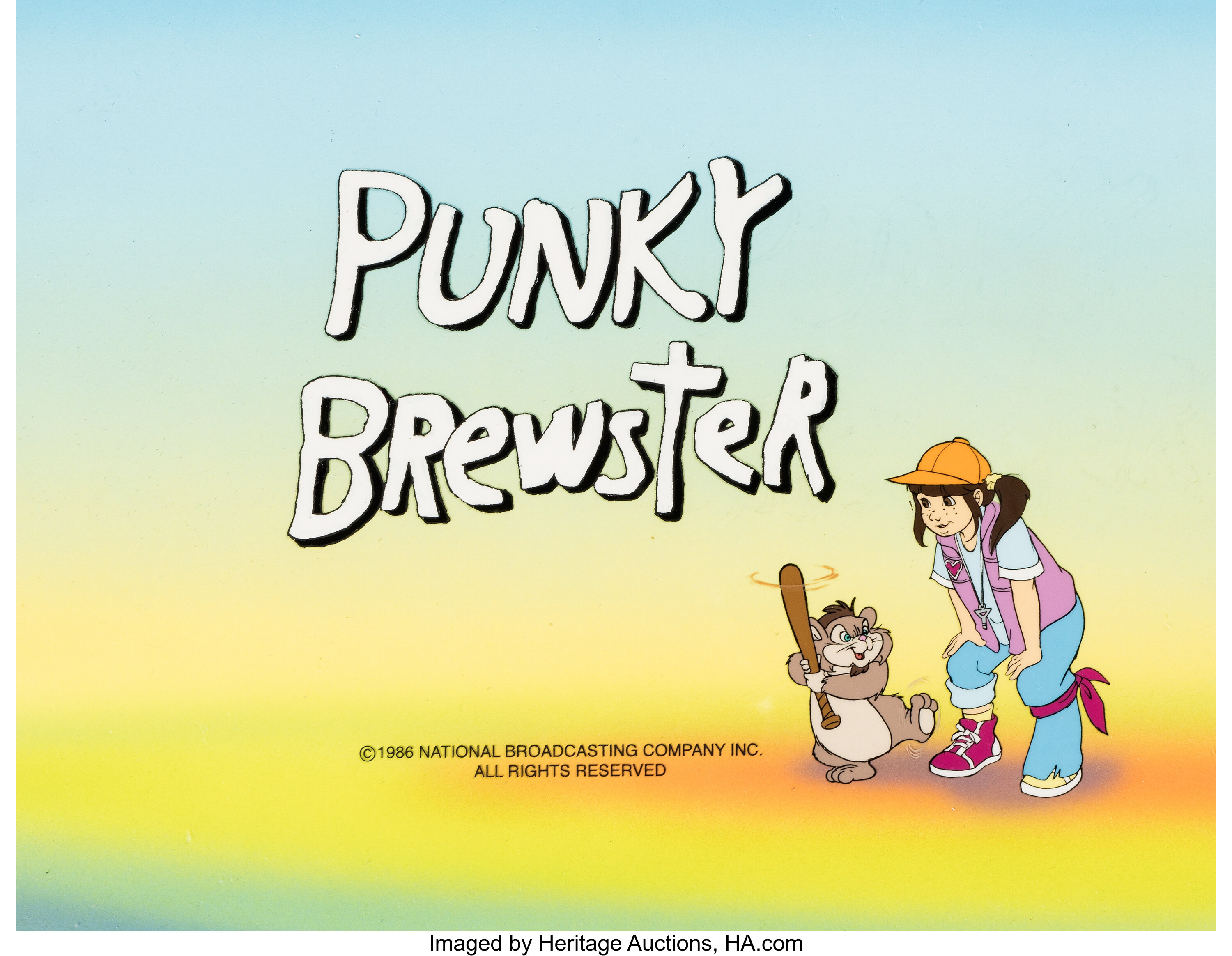 Punky Brewster Punky and Glomer Title/Bumper Cel Setup with Key | Lot ...