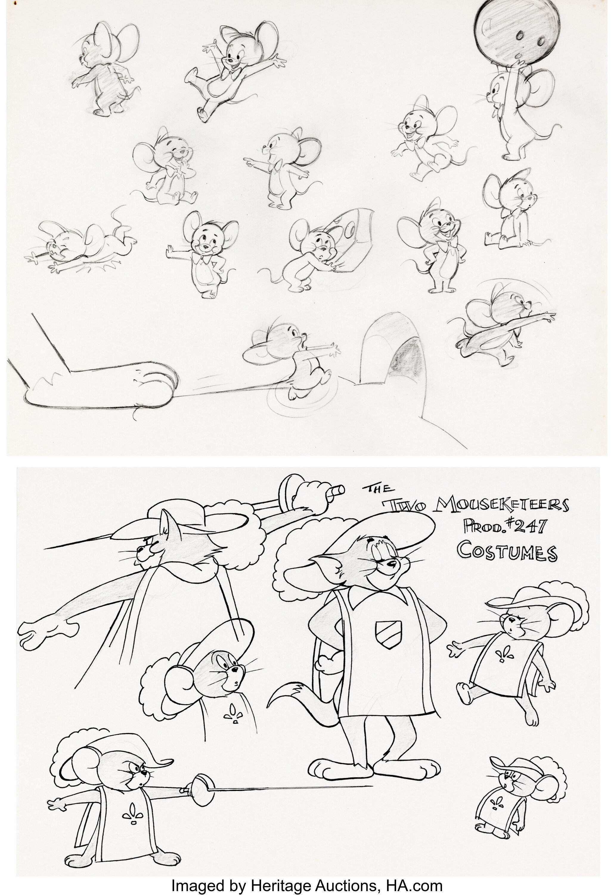 The Tom and Jerry Show Jerry Model Sheet Drawing by Dick Bickenbach ...