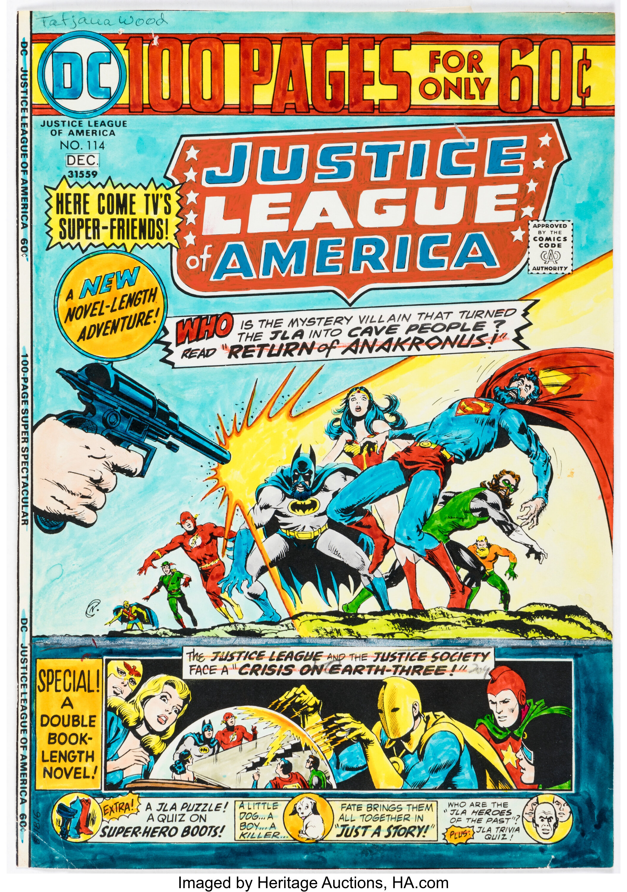 Tatjana Wood Justice League of America #114 Cover Production Color ...