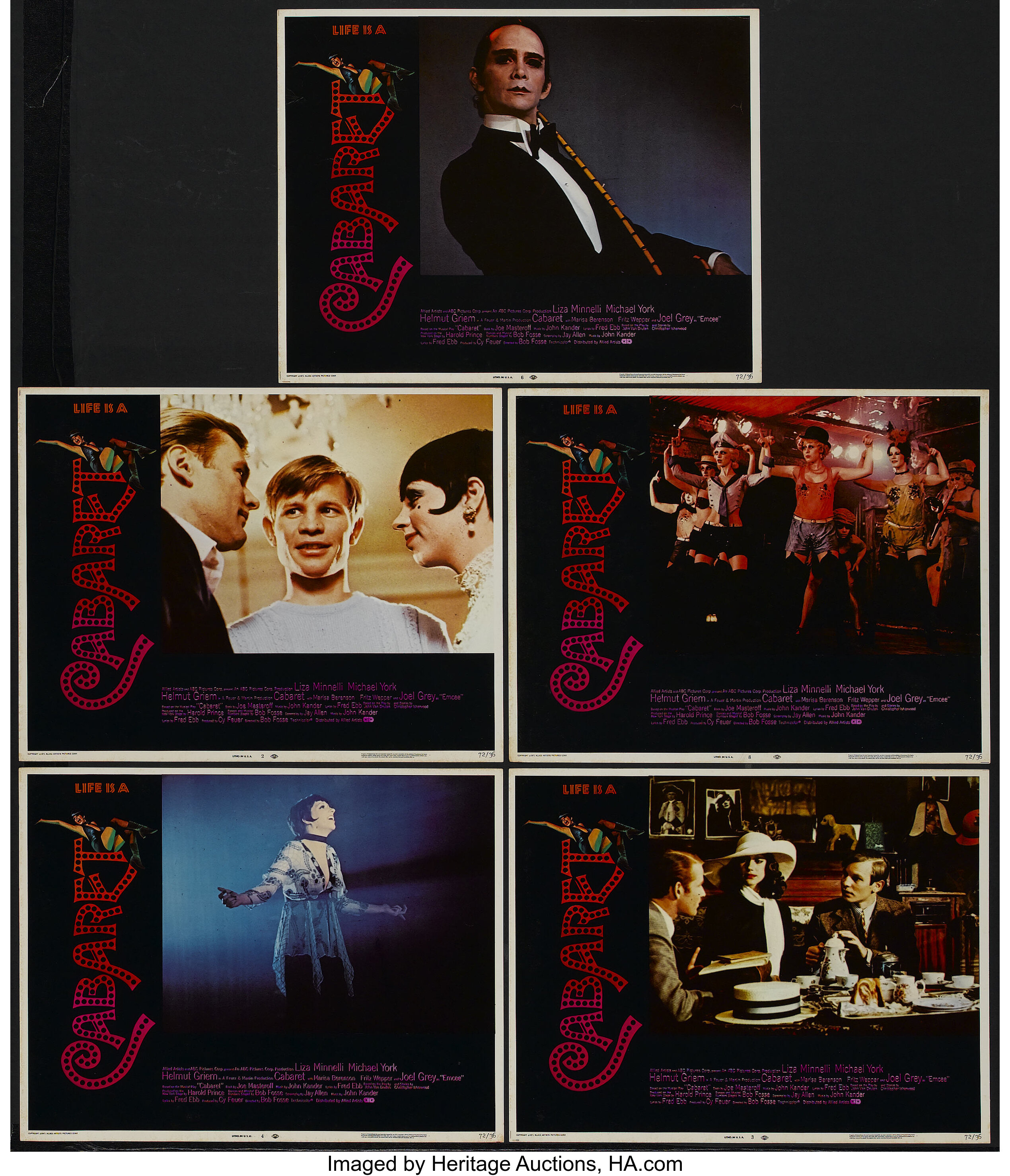 Cabaret Allied Artists 1972 Lobby Cards 5 11 X 14 Lot 51066 Heritage Auctions