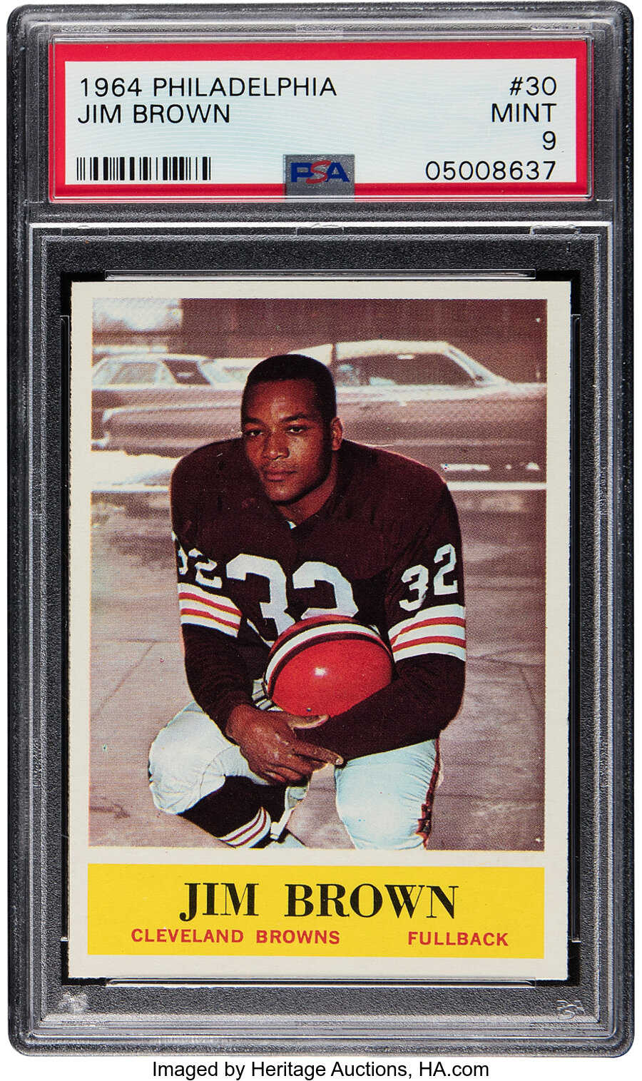 1964 Philadelphia Jim Brown #30 PSA Mint 9 - Only One Higher!