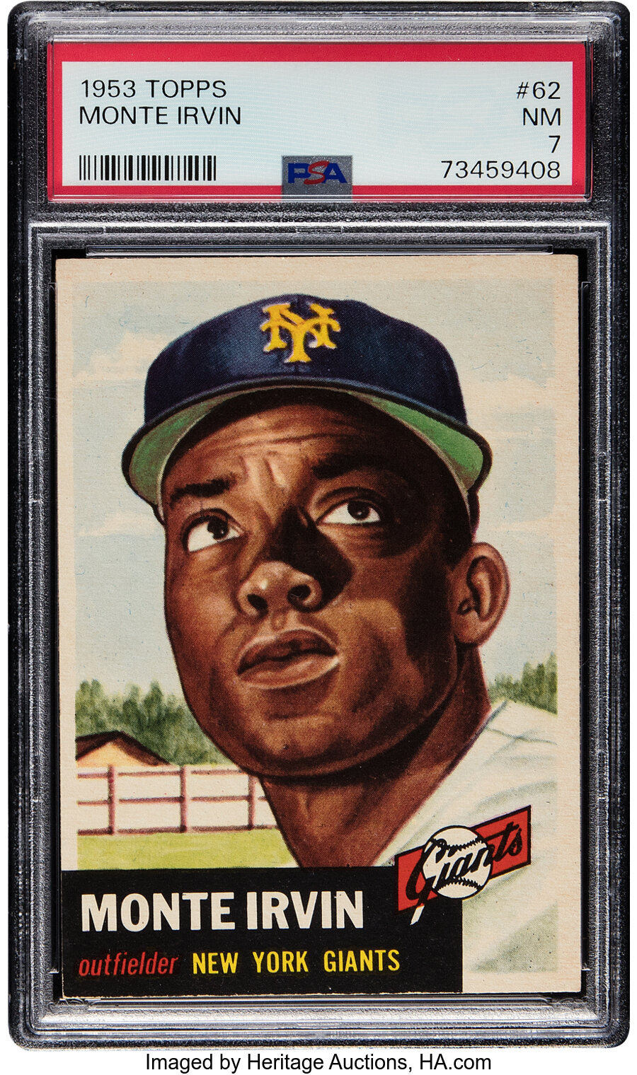 1953 Topps Monte Irvin #62 PSA NM 7