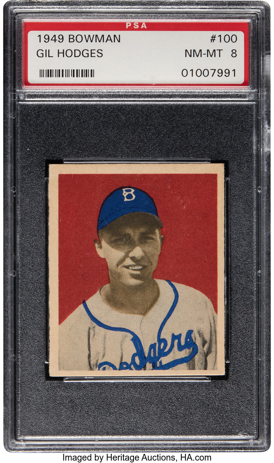 1949 Bowman Gil Hodges Rookie #100 PSA NM-MT 8