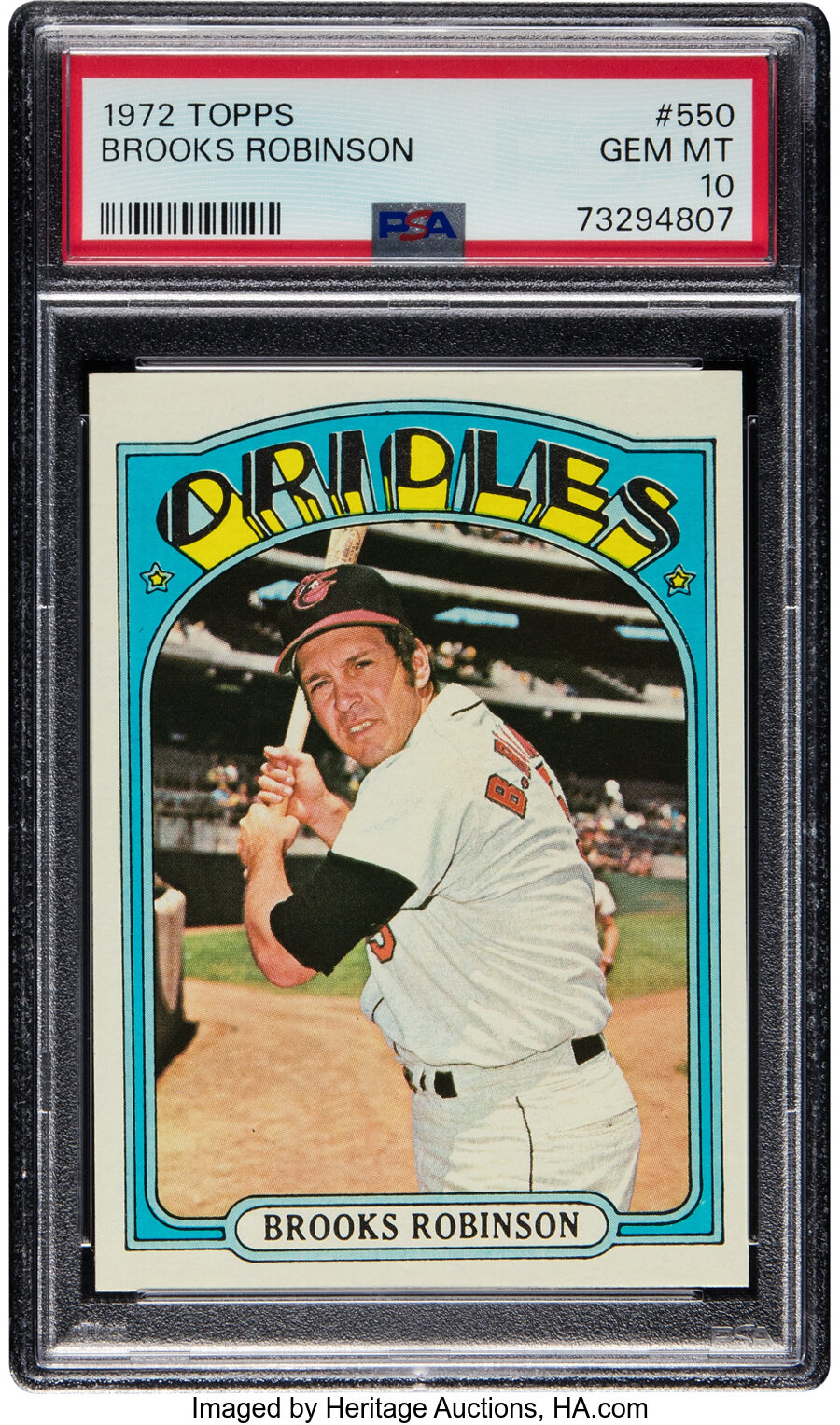 1972 Topps Brooks Robinson #550 PSA Gem Mint 10