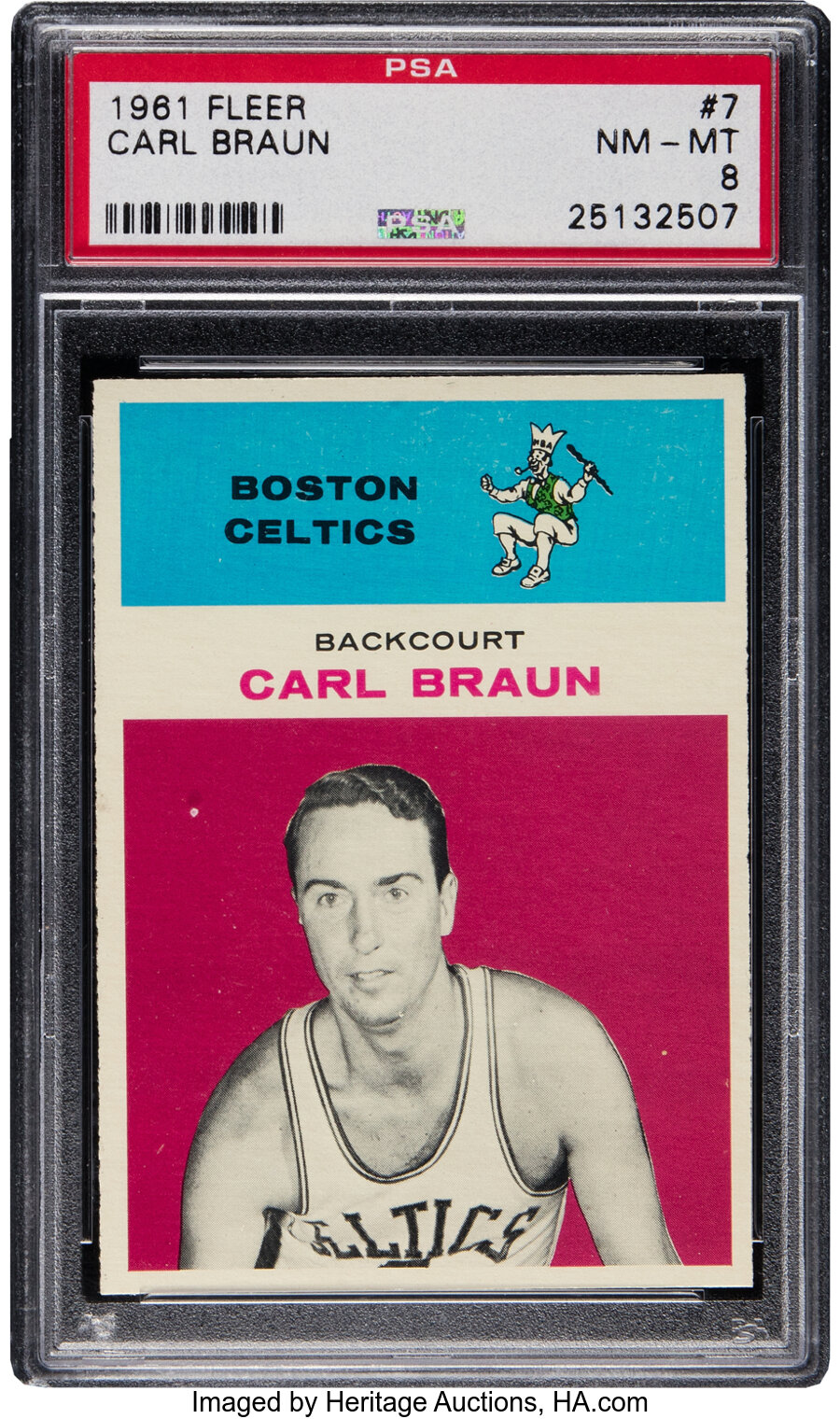 1961 Fleer Carl Braun #7 PSA NM-MT 8