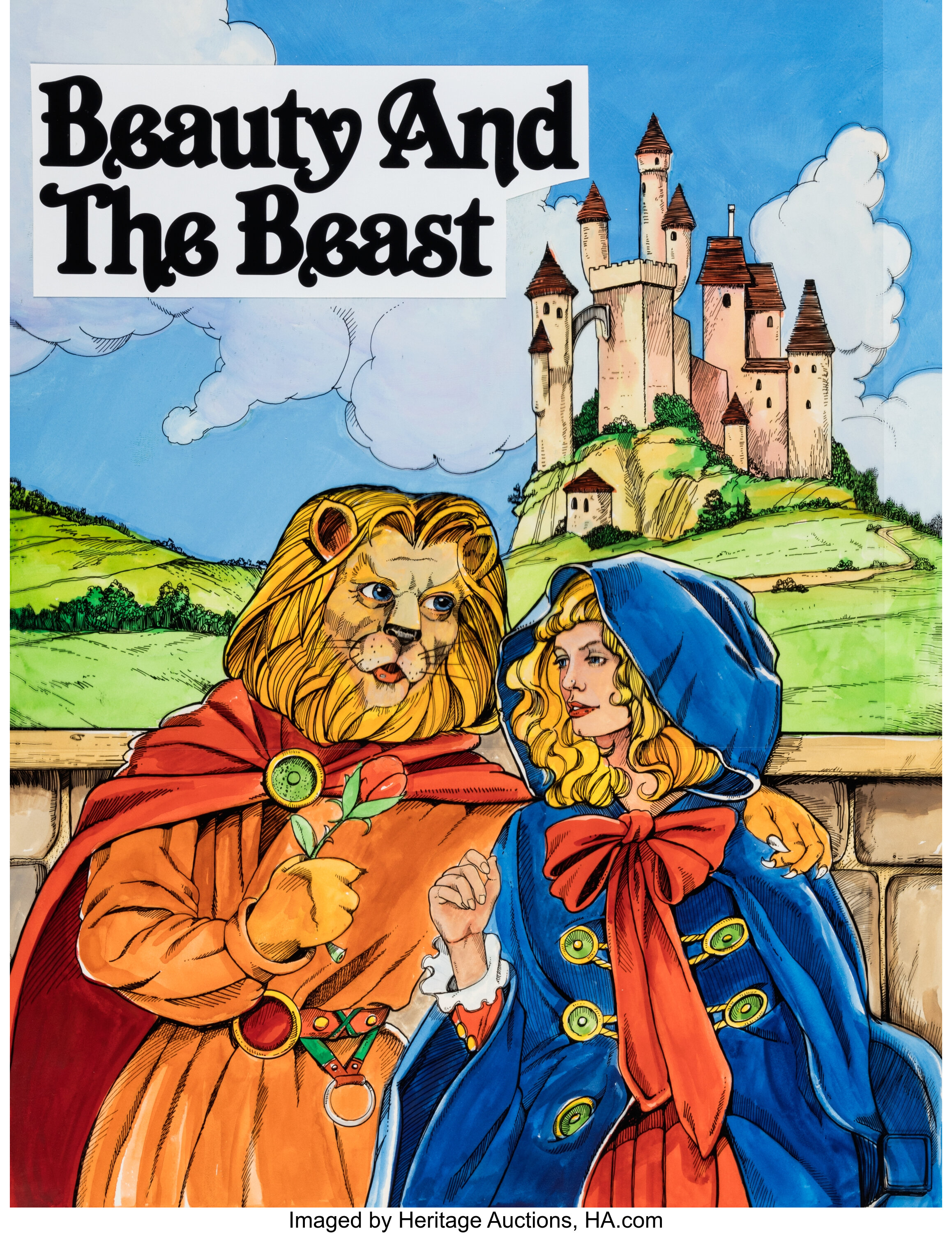 Beauty and the Beast Giant Story Coloring Book Cover and Interior Lot