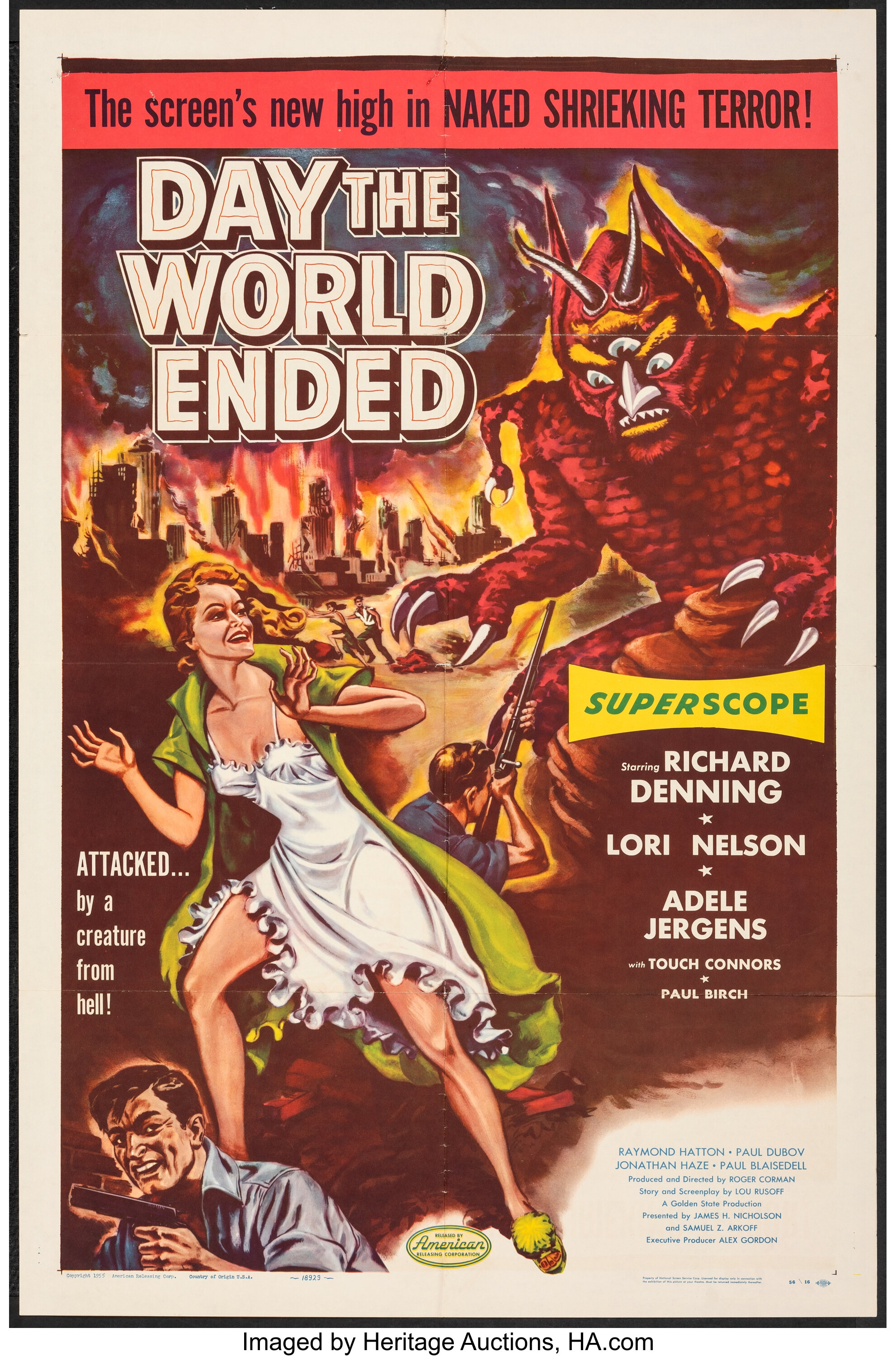 Day the World Ended (American Releasing Corp., 1956). Folded, Very ...