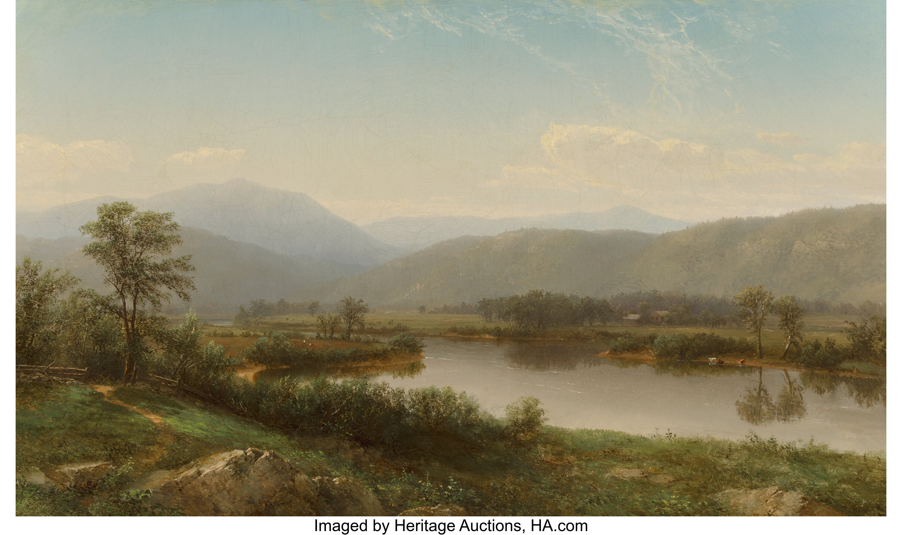 Homer Dodge Martin (American, 1836-1897). View of the Housatonic. | Lot ...