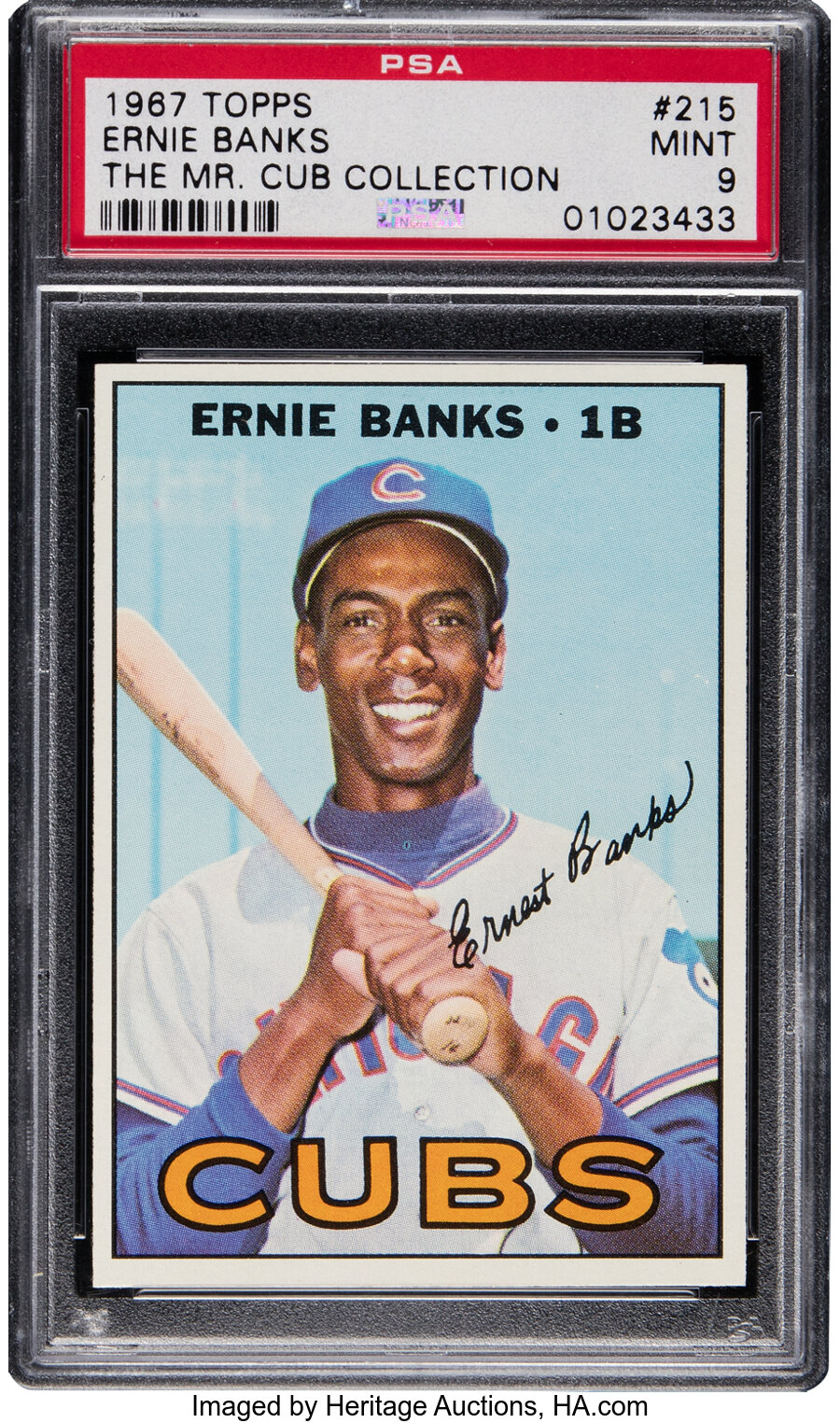 1967 Topps Ernie Banks (The Mr. Cub Collection) #215 PSA Mint 9