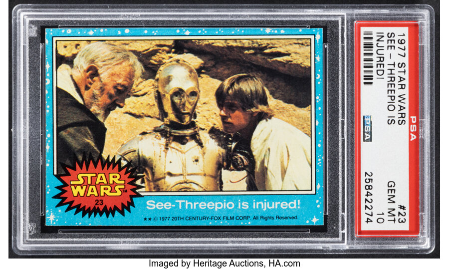 1977 Topps Star Wars "See-Threepio is injured!" #23 PSA 10 (Only 11 at this Grade!)