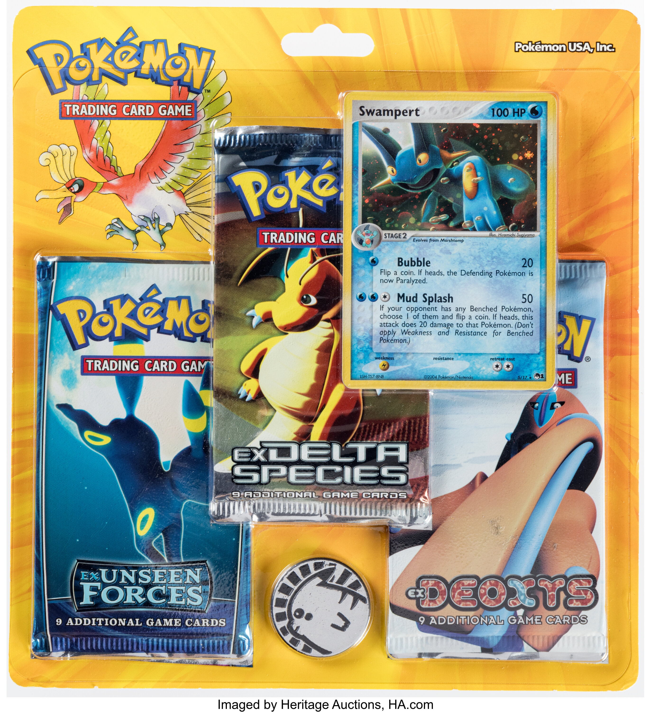 Pokémon EX Unseen Forces Sealed Blister Bundle Pack (The Pokémon | Lot ...