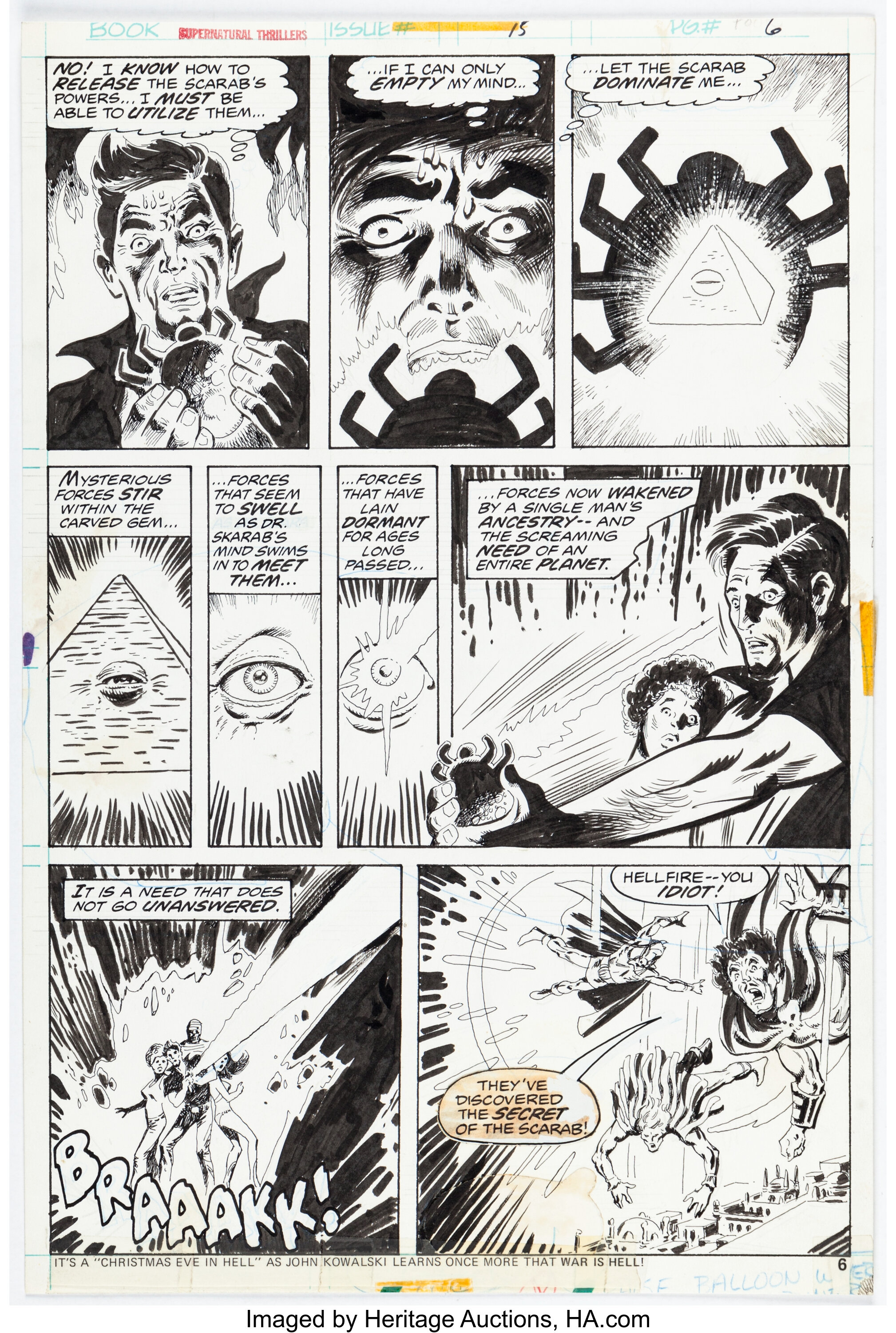 Tom Sutton Supernatural Thrillers #15 Story Page 6 Original Art | Lot ...