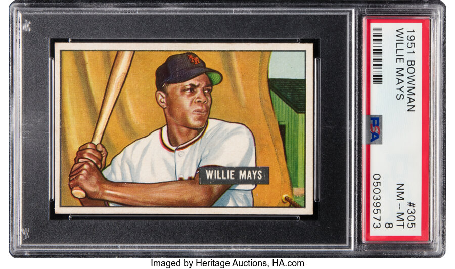 1951 Bowman Willie Mays Rookie #305 PSA NM-MT 8