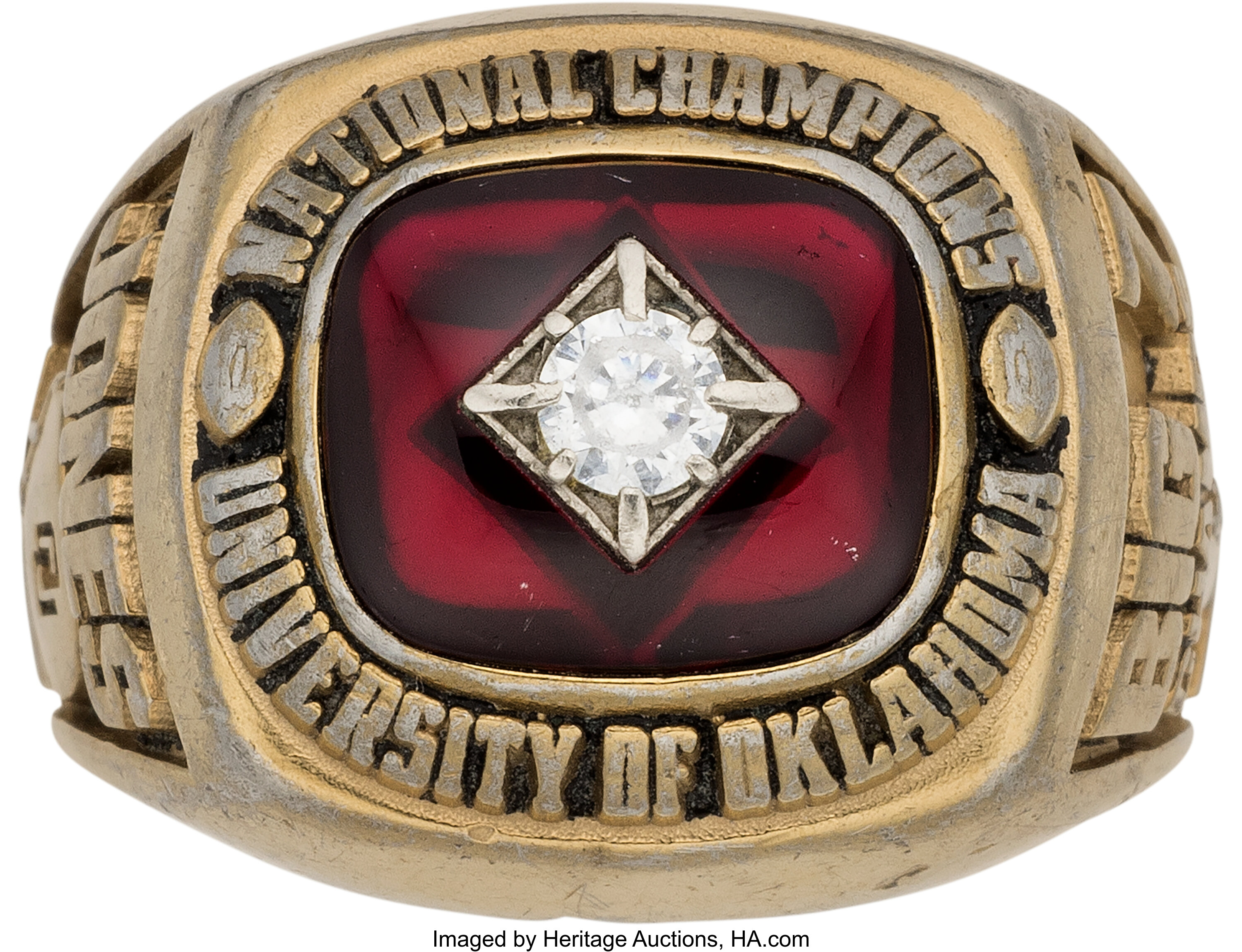 1955 Oklahoma Sooners National Championship Ring. ... Football | Lot ...