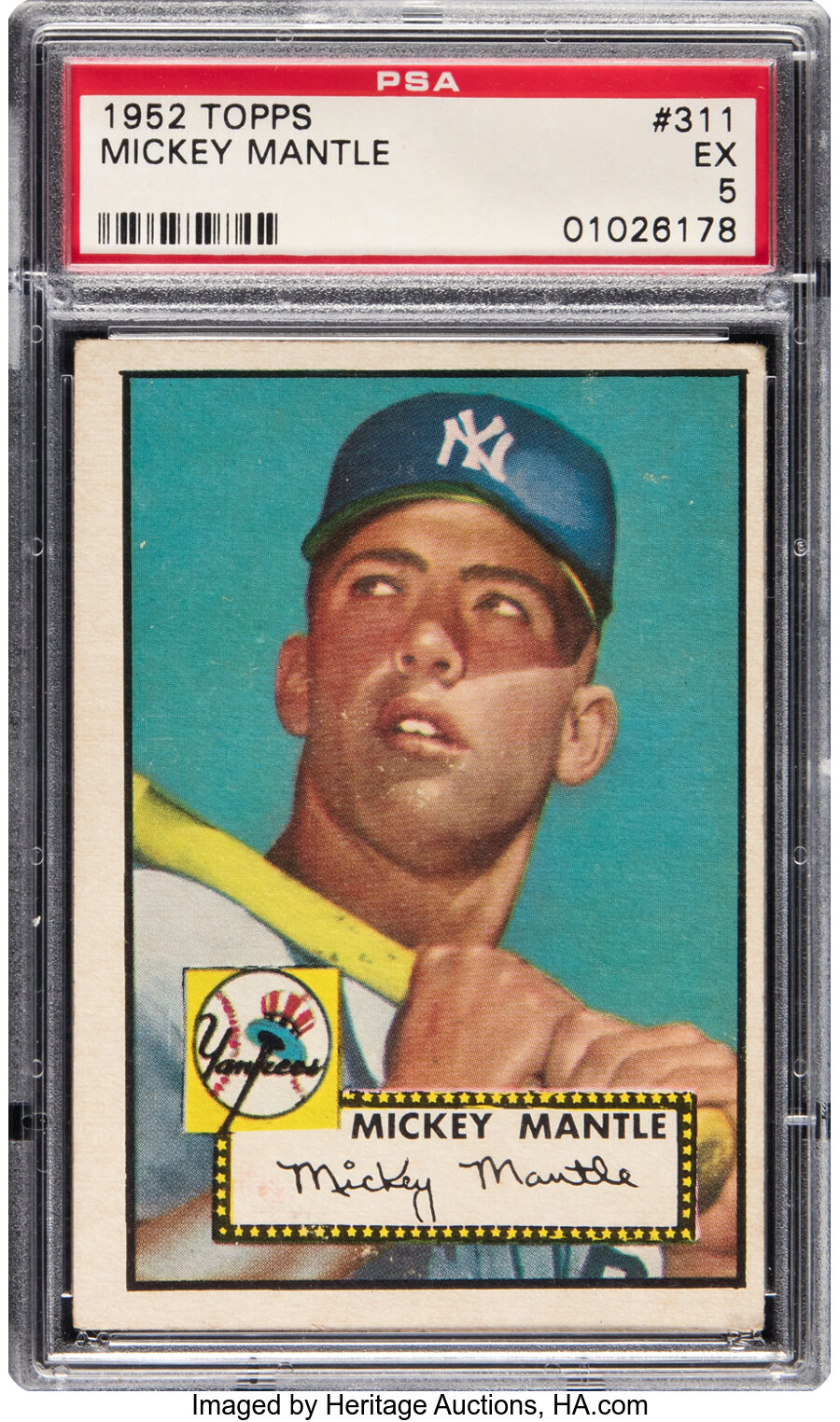 1952 Topps Mickey Mantle #311 PSA EX 5