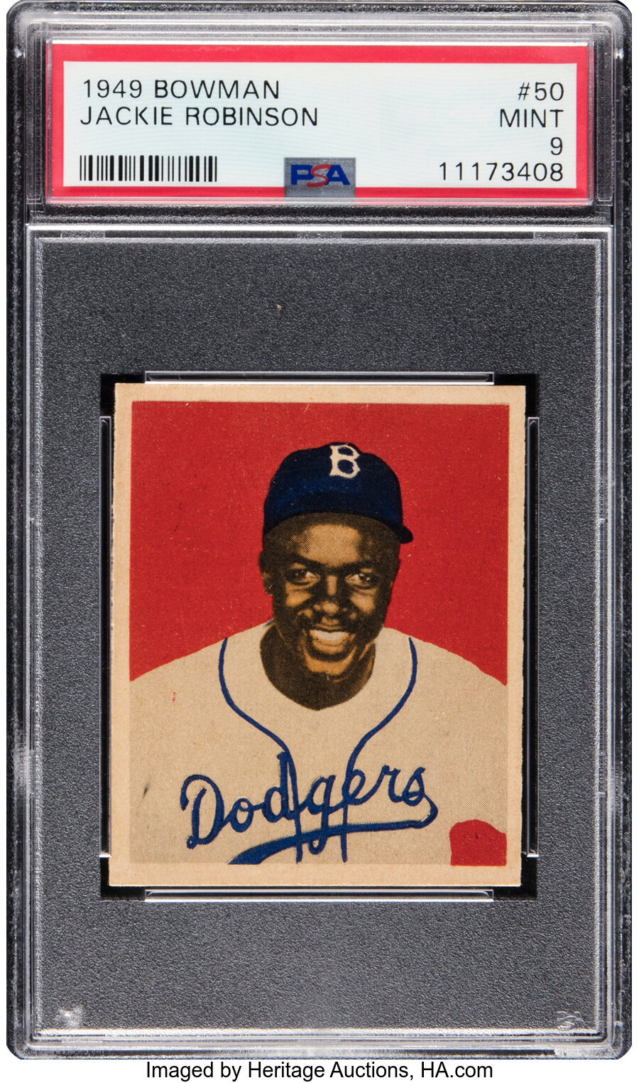 1949 Bowman Jackie Robinson #50 PSA Mint 9